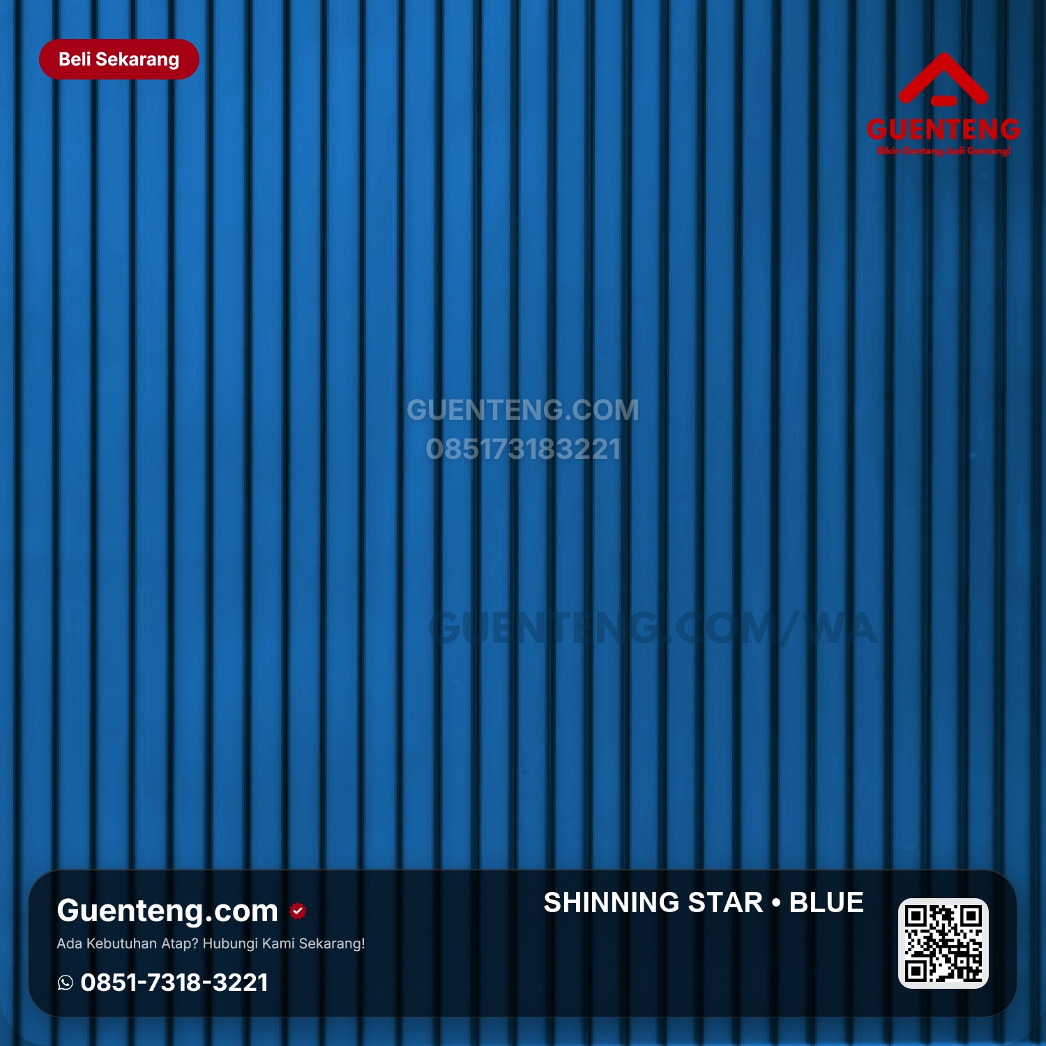 Atap Polycarbonate Shinning Star Blue