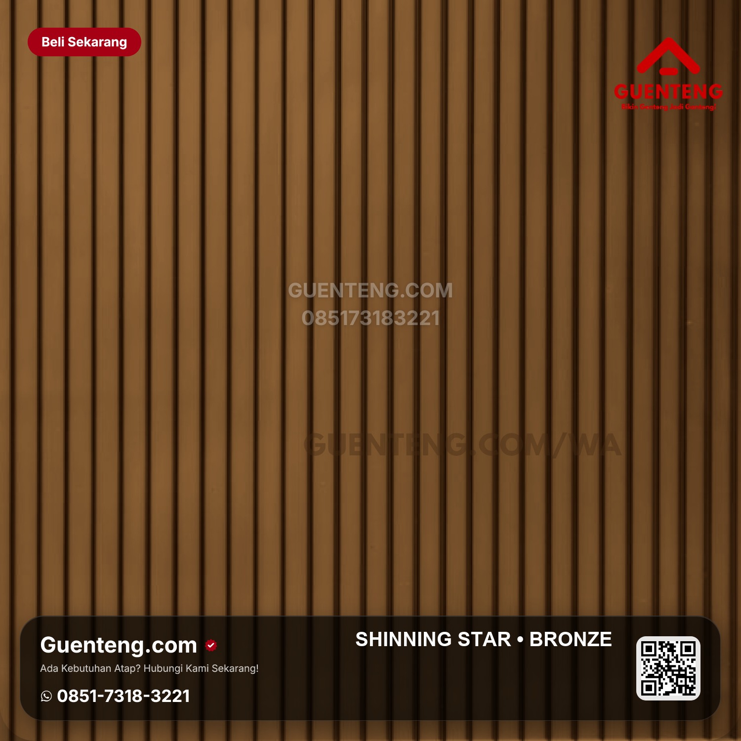 Atap Polycarbonate Shinning Star Bronze