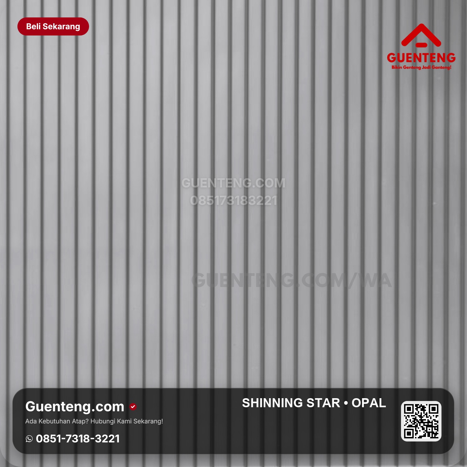 Atap Polycarbonate Shinning Star Opal (Putih Susu)