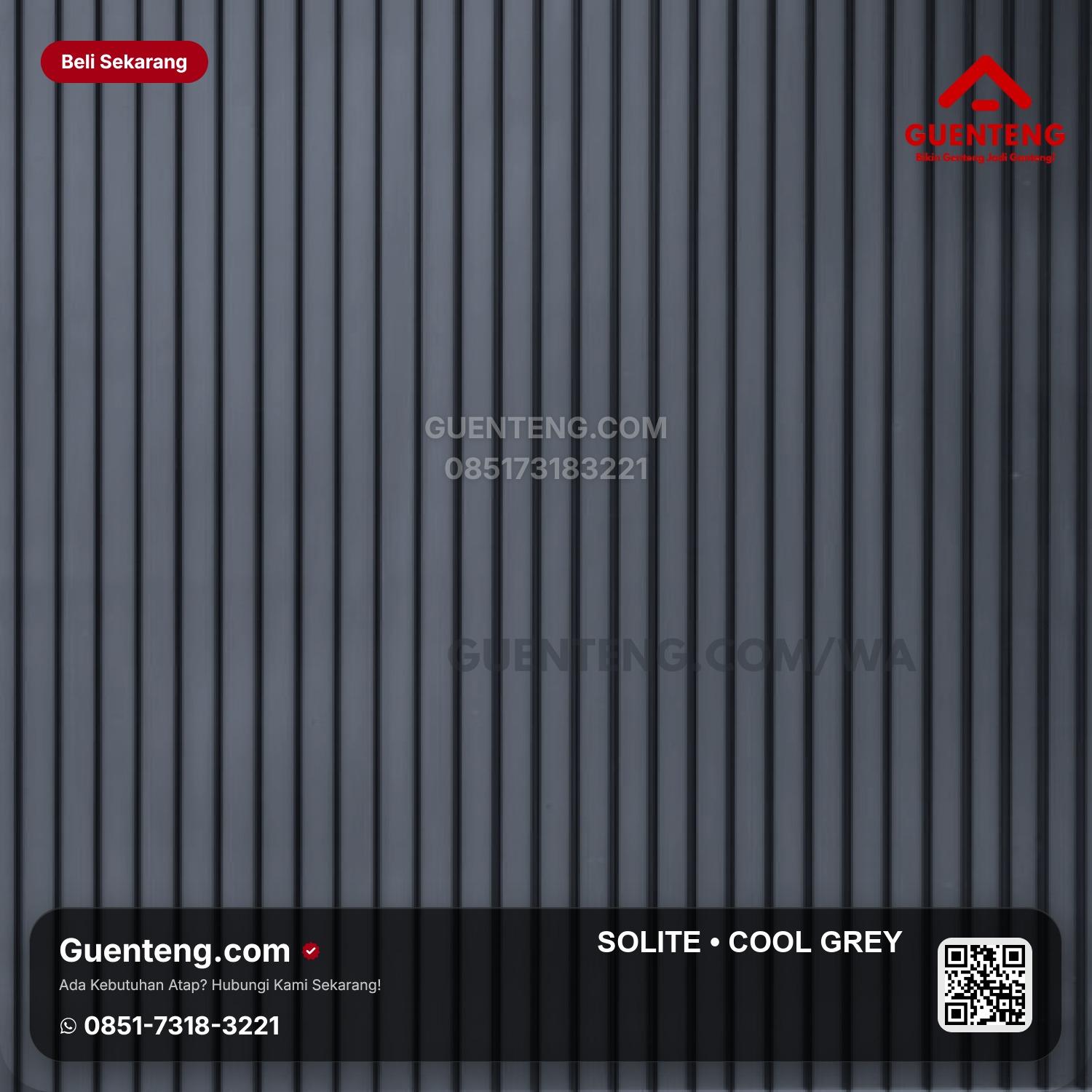 Atap SOLITE 4 mm Cool Grey
