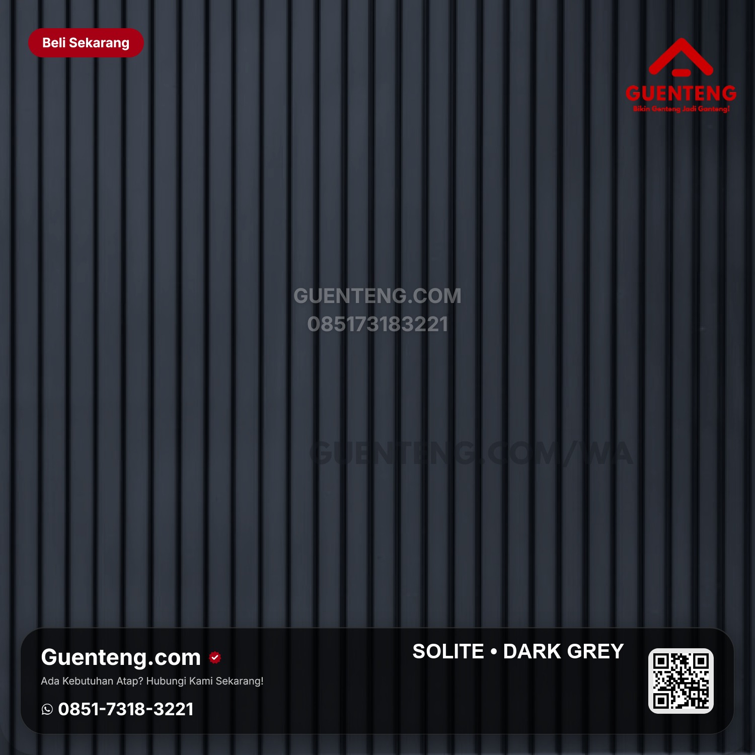Atap SOLITE 4 mm Dark Grey