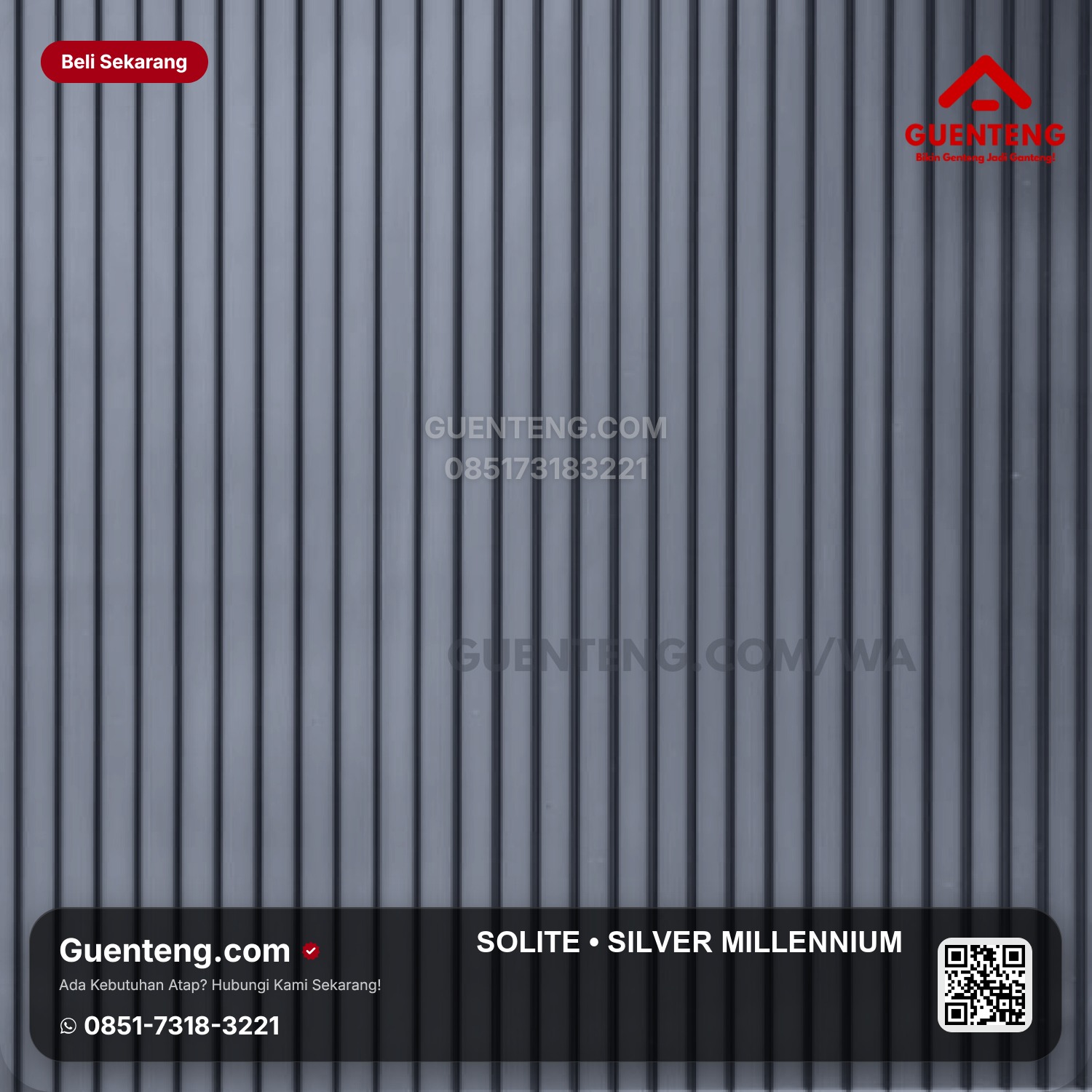 Atap SOLITE 4 mm Silver Millennium
