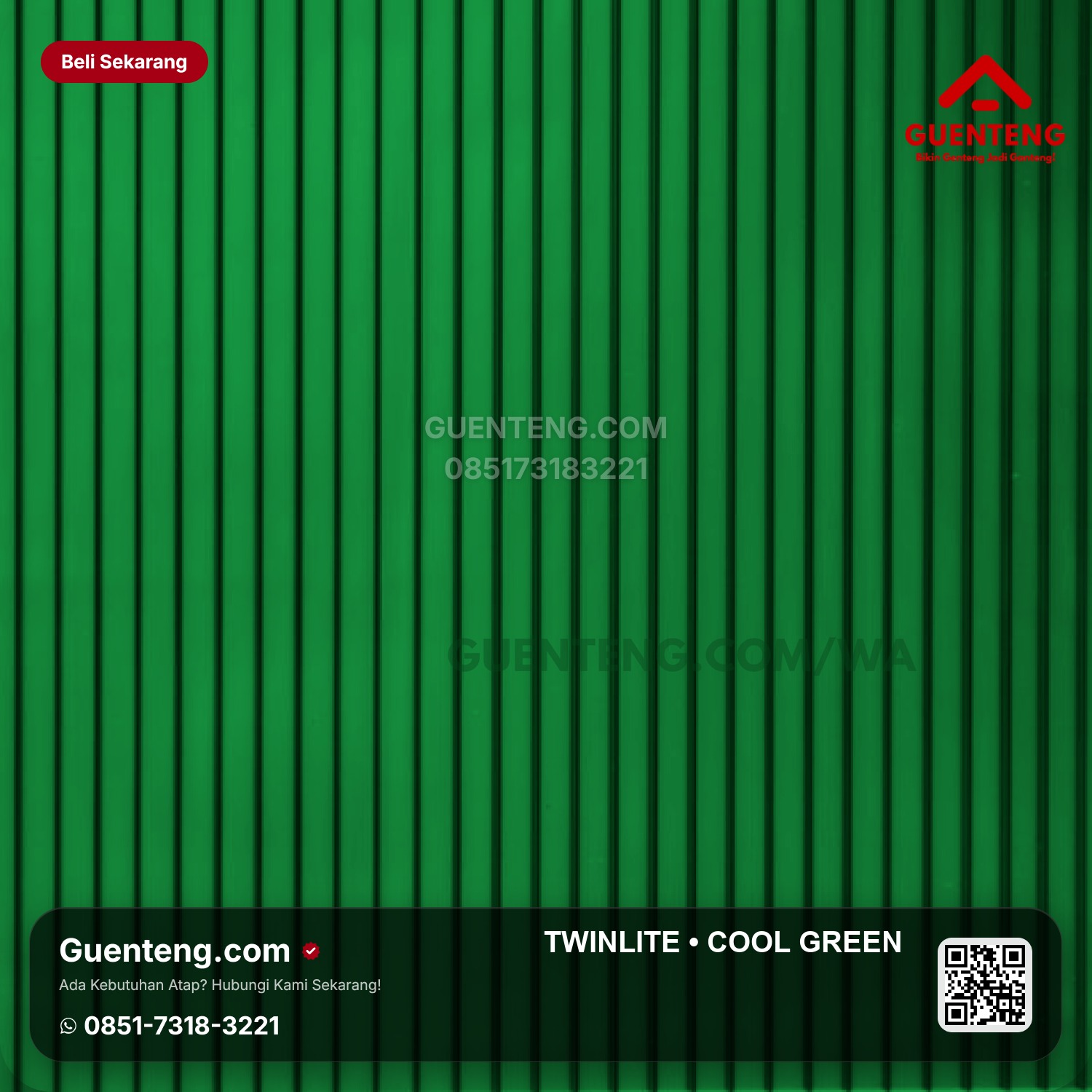 Atap TWINLITE 5 mm Cool Green