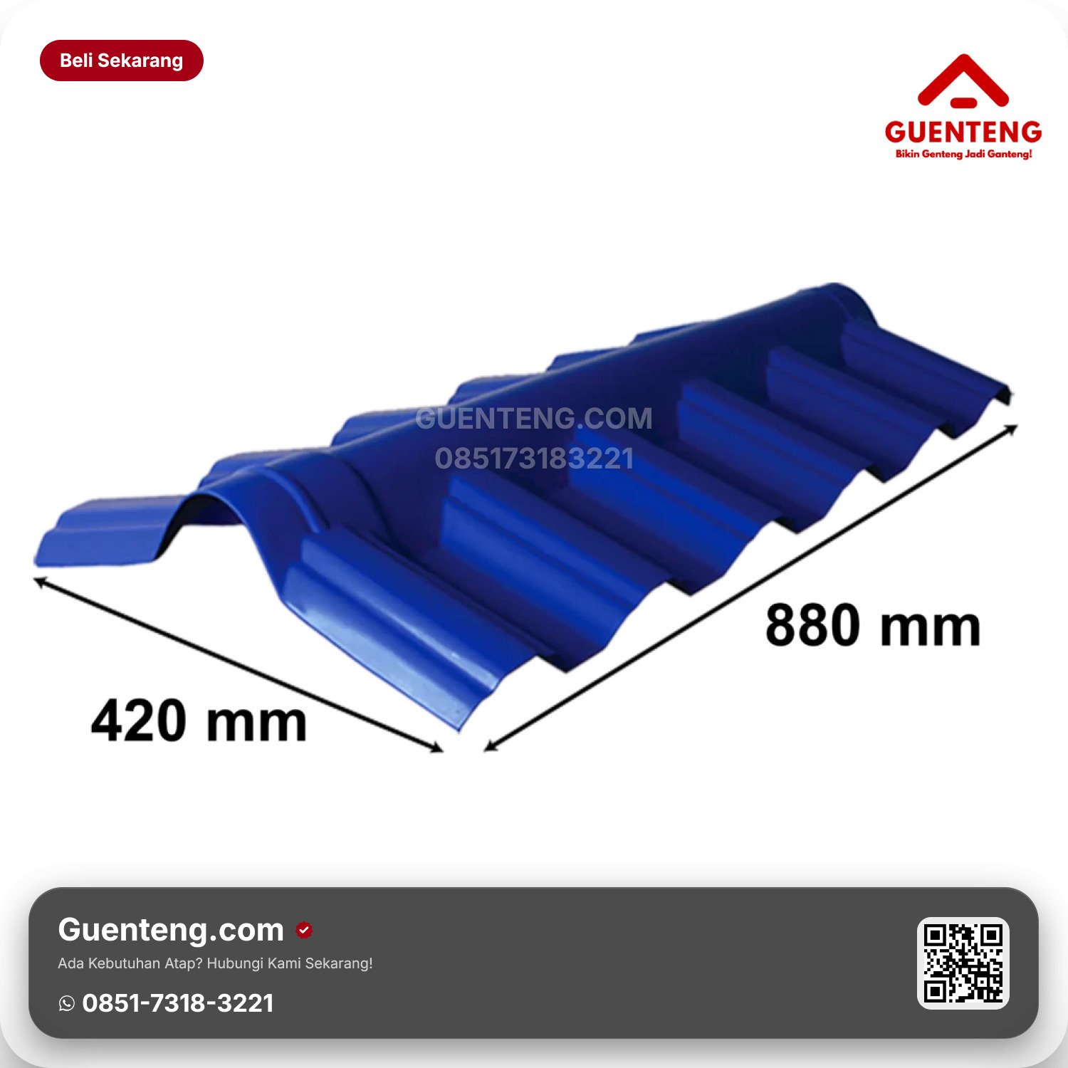 Atap Plastik AvantGuard & Holodeck uPVC Nok HDPE ef 78 Aksesoris Accessories