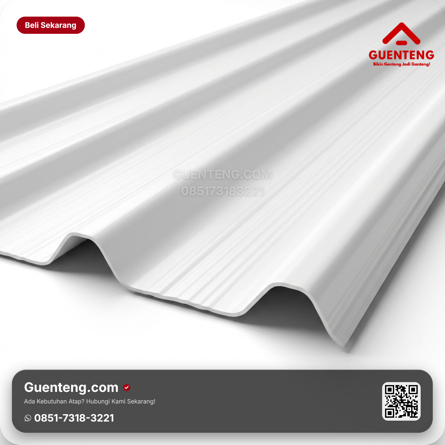 Jual Atap uPVC KANO Single Layer Solid 1.2 mm Murah Berkualitas Jabodetabek