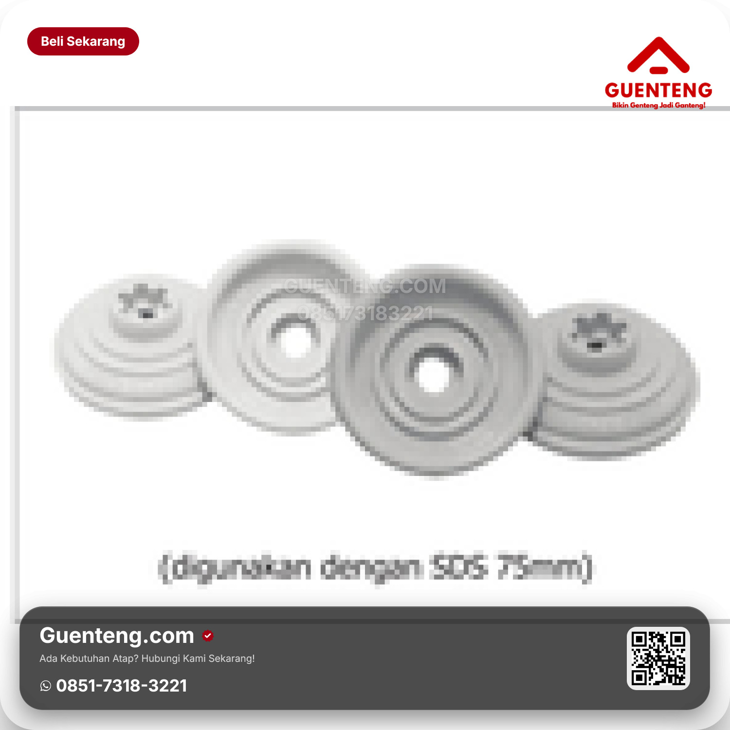 Atap Plastik uPVC ROOFTOP Roofseal® Diameter 32 mm Warna: Putih & Abu Muda (1 pack = 40 pcs)