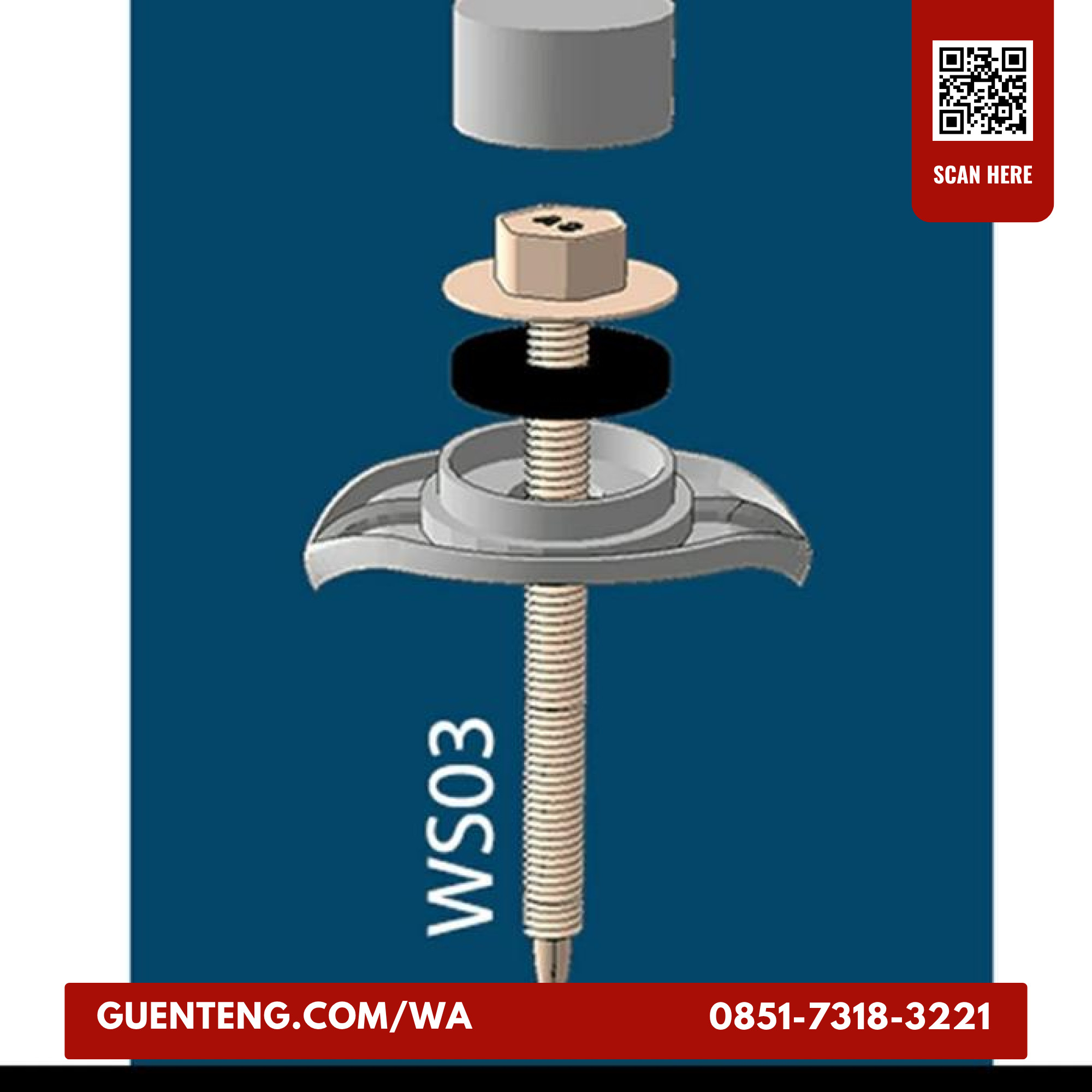Roofseal Alderon RS Trimdeck WS 03 1pack 40pcs Putih roofseal alderon rs trimdeck ws 03 1pack 40pcs putih 6.jpg