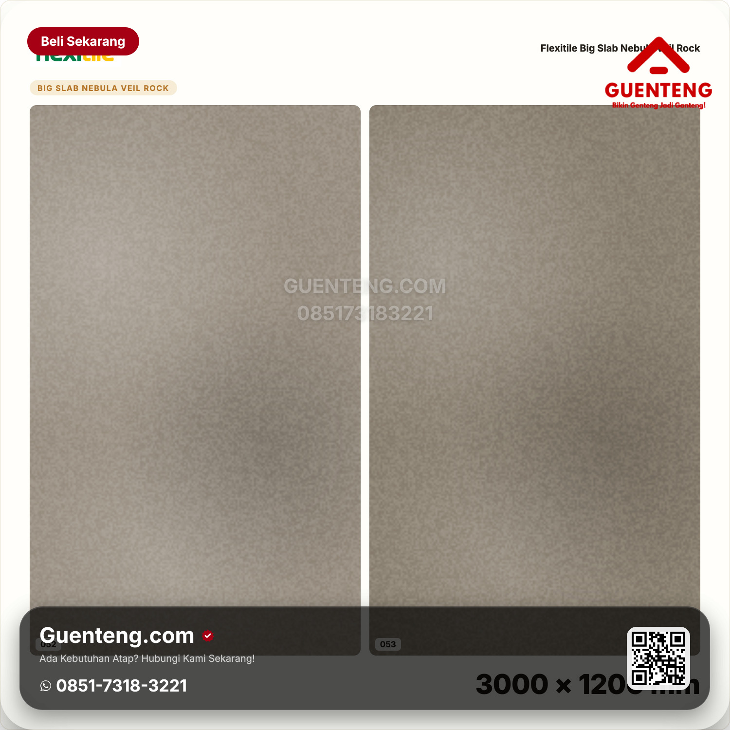 Genteng Flexitile Big Slab Nebula Veil Rock 052, 053