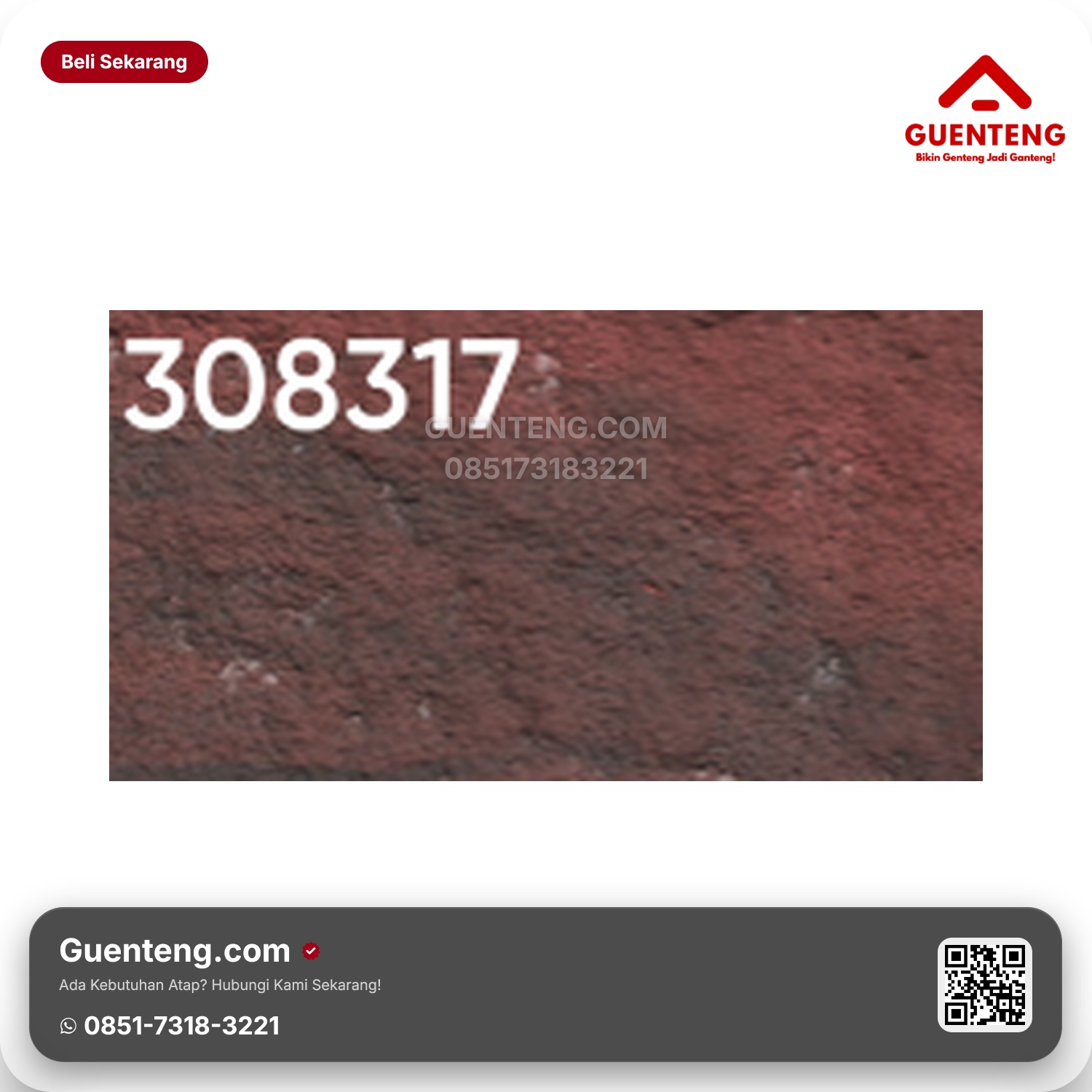 Genteng Flexitile Facebrick K 308317 (240x60mm)