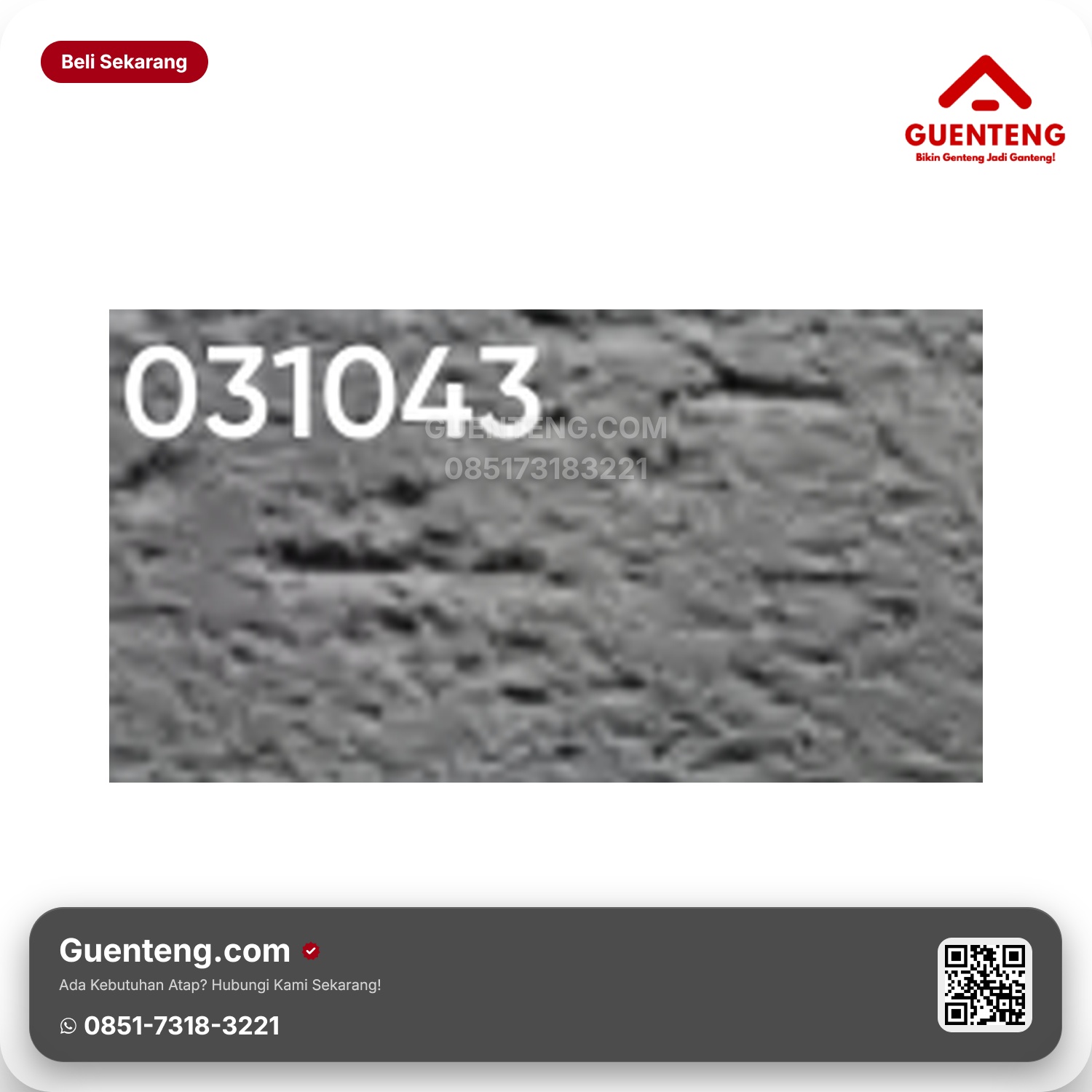 Genteng Flexitile Facebrick R 031043 (222x63mm)