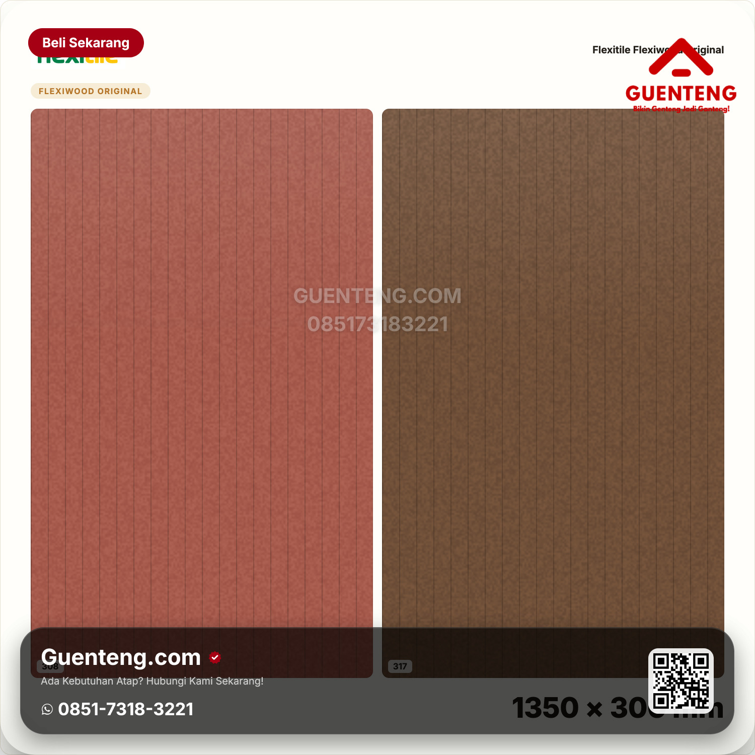 Genteng Flexitile Flexiwood Original 308, 317