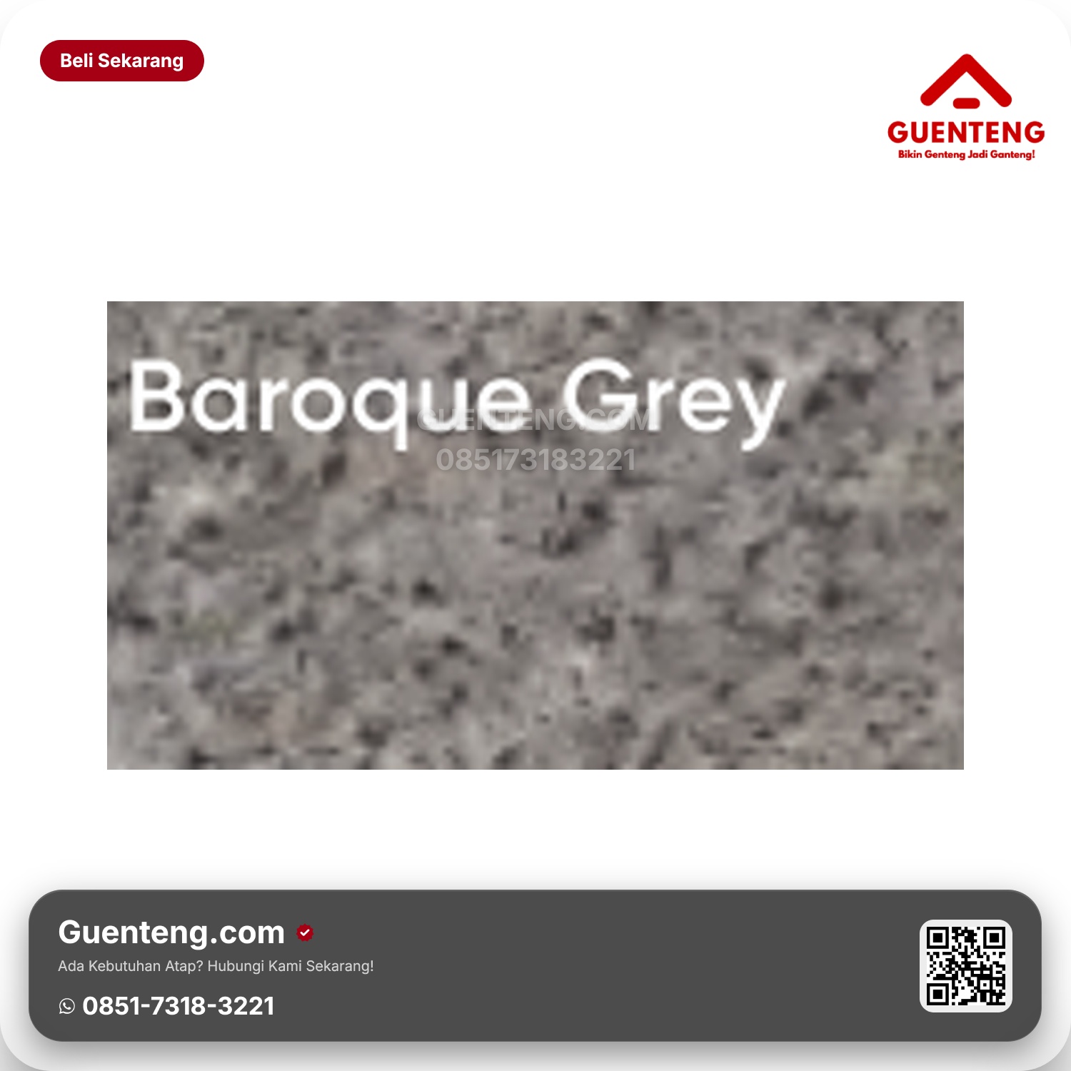 Genteng Flexitile Granite Deco Baroque Grey (1200x600mm)