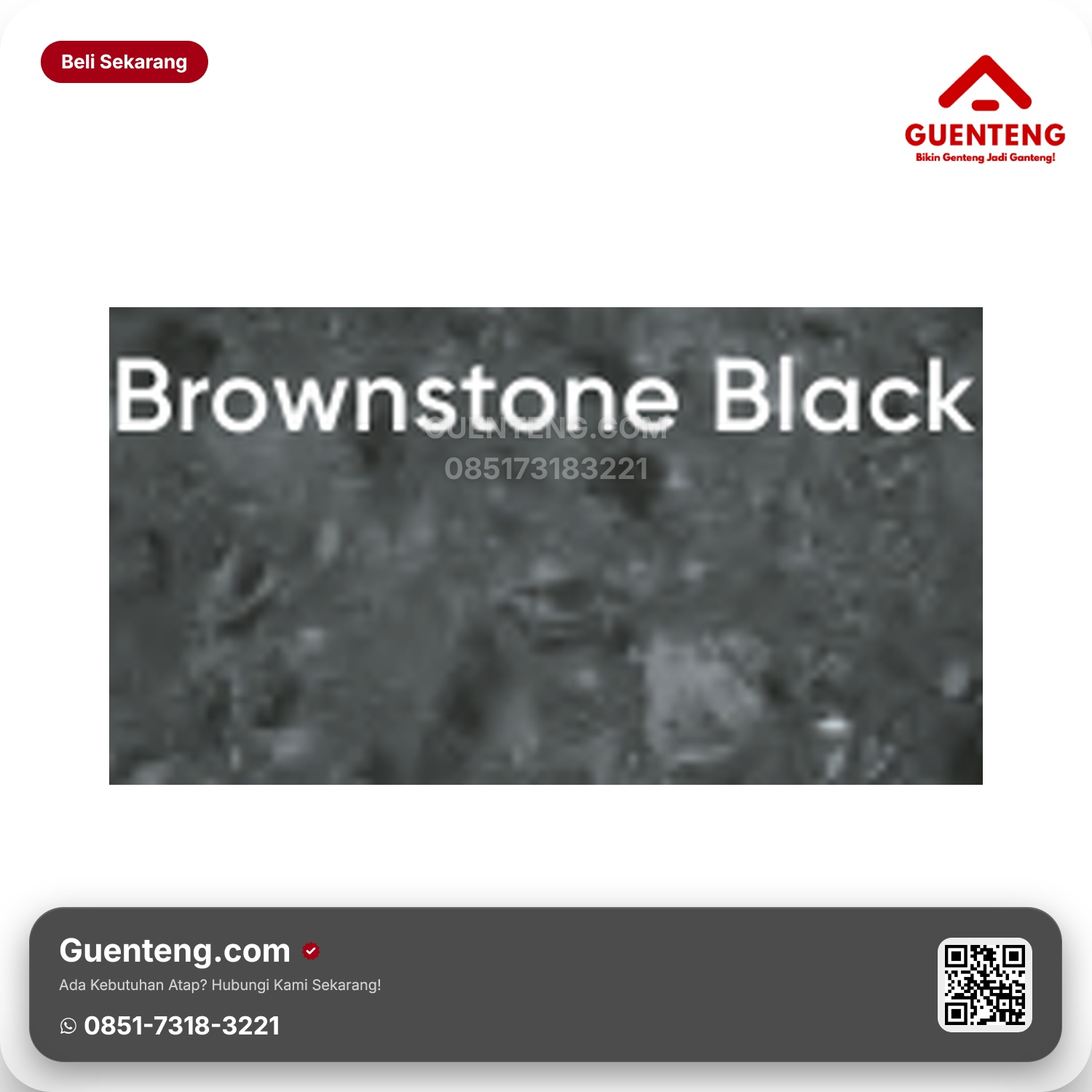 Genteng Flexitile Granite Deco Brownstone Black (1200x600mm)