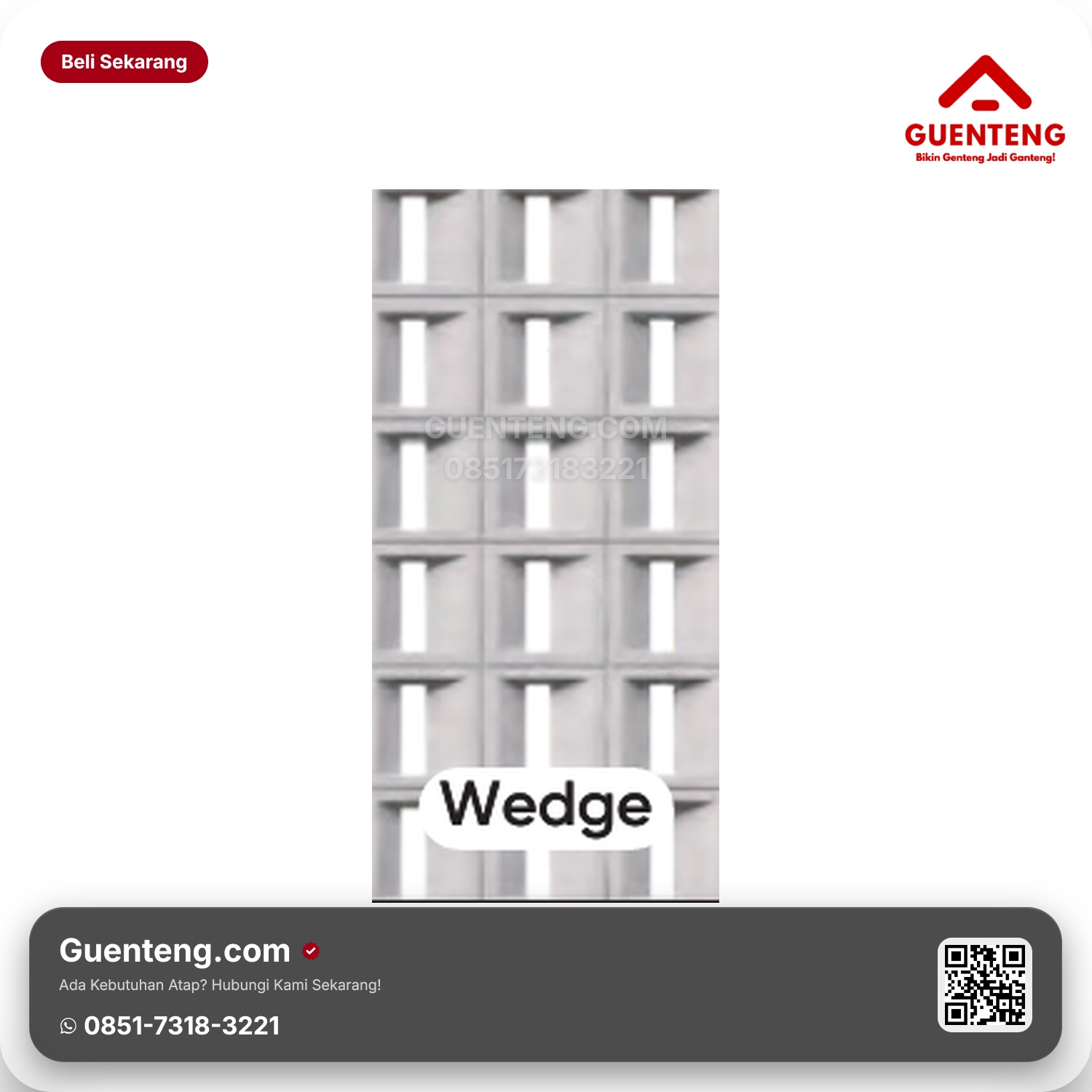 Genteng Flexitile Hollow Brick Wedge (1200x600mm)