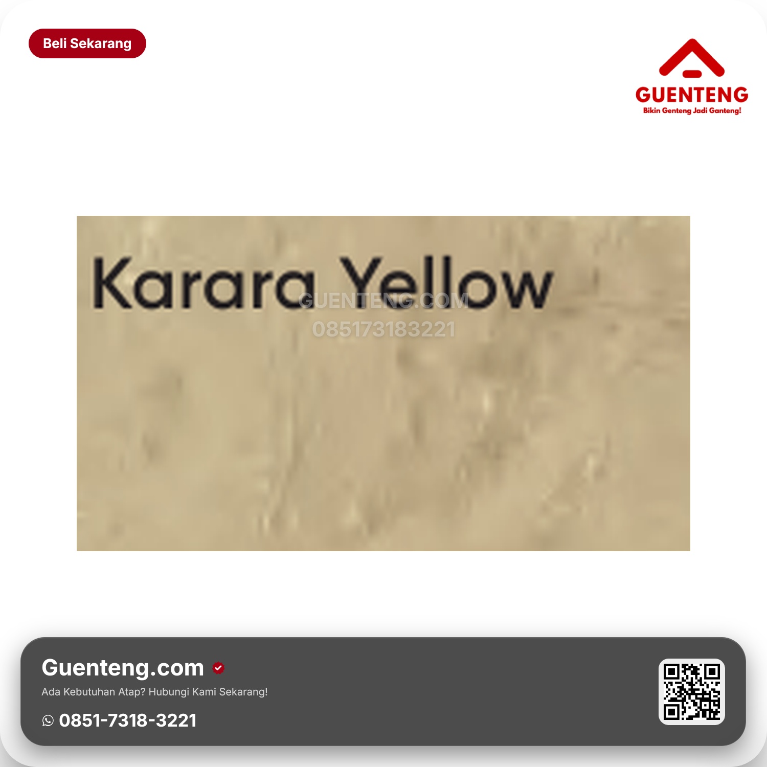 Genteng Flexitile Marble Deco Karara Yellow (1200x600mm)