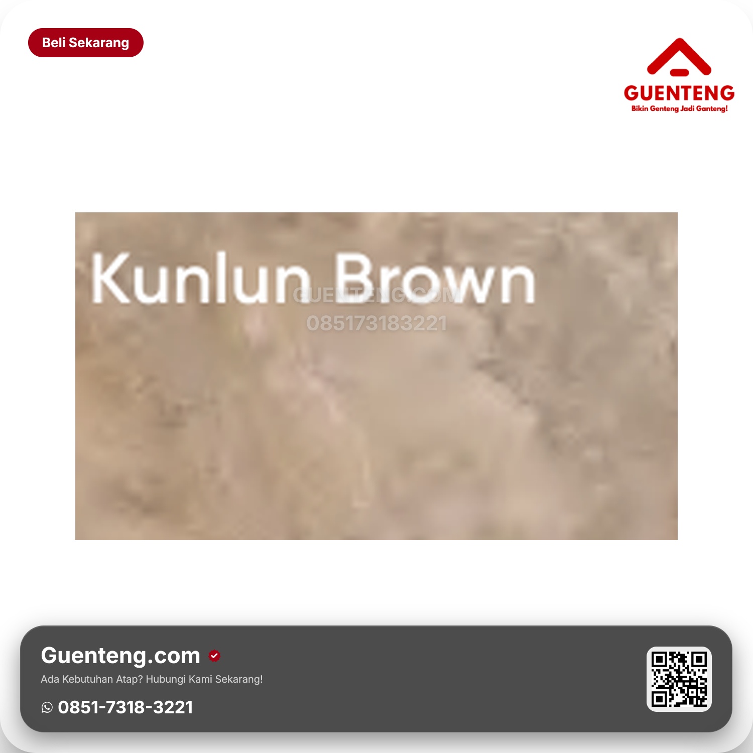 Genteng Flexitile Marble Deco Kunlun Brown (1200x600mm)