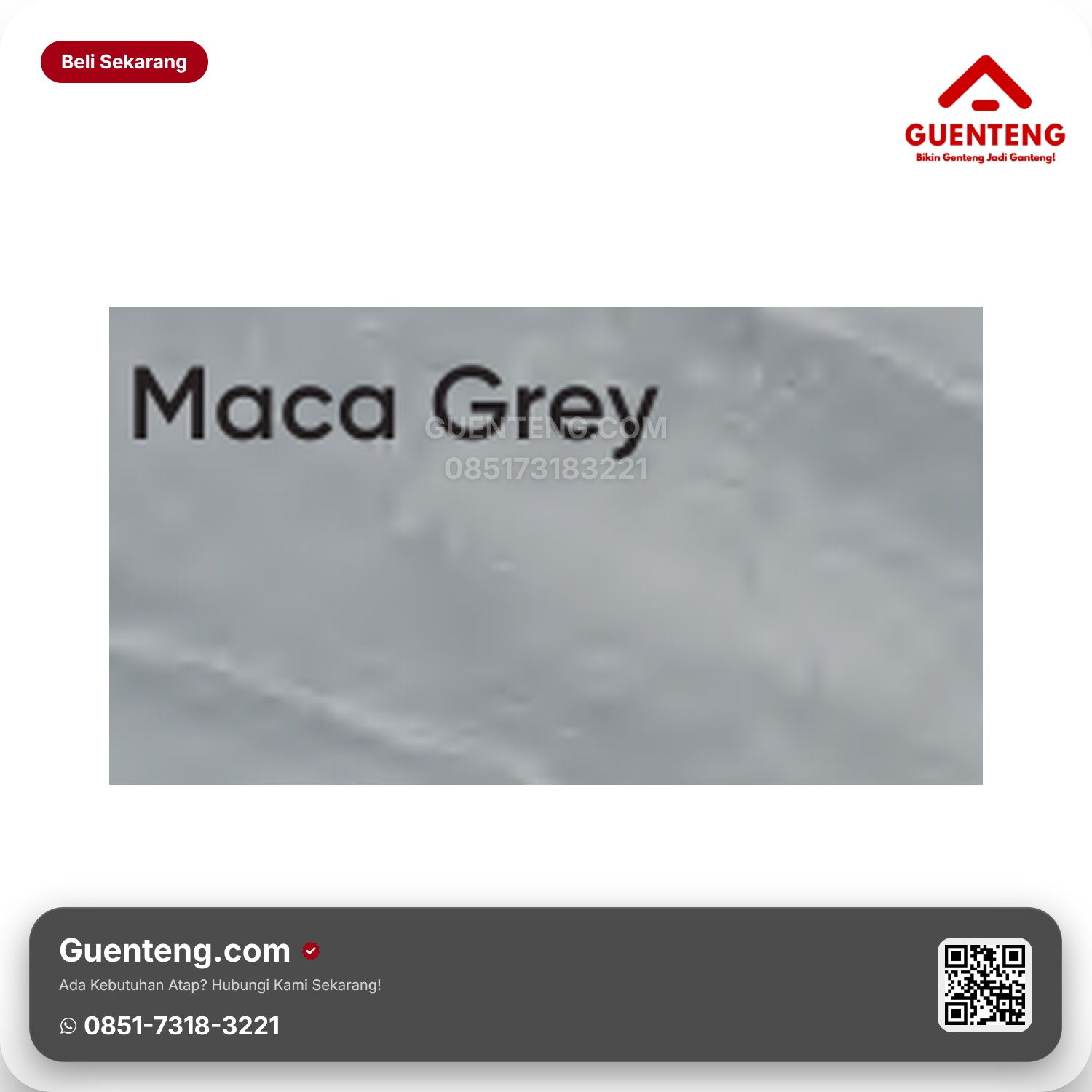 Genteng Flexitile Marble Deco Maca Grey (1200x600mm)