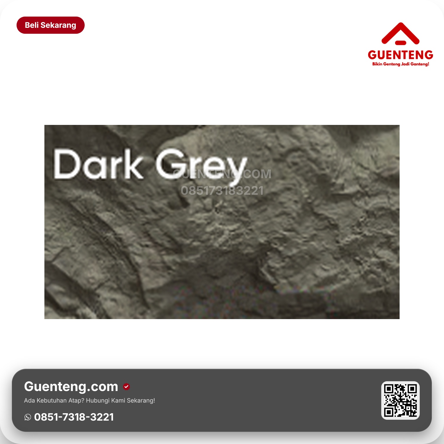 Genteng Flexitile Mountain Rock Dark Grey (1200x600mm)