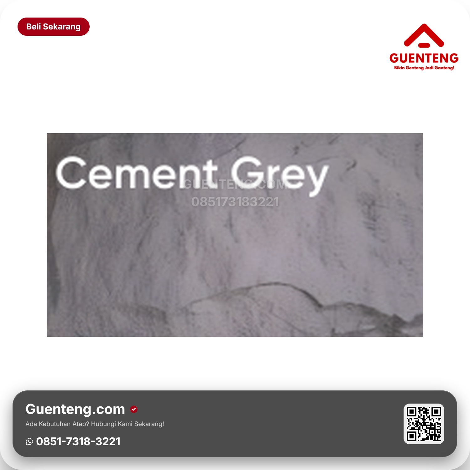 Genteng Flexitile Mushroom Rock Cement Grey (1200x600mm)