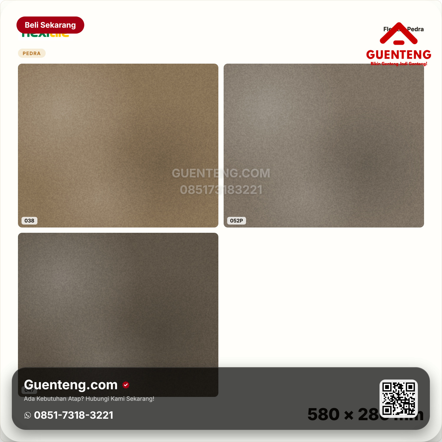 Genteng Flexitile Pedra 038, 052P, 047