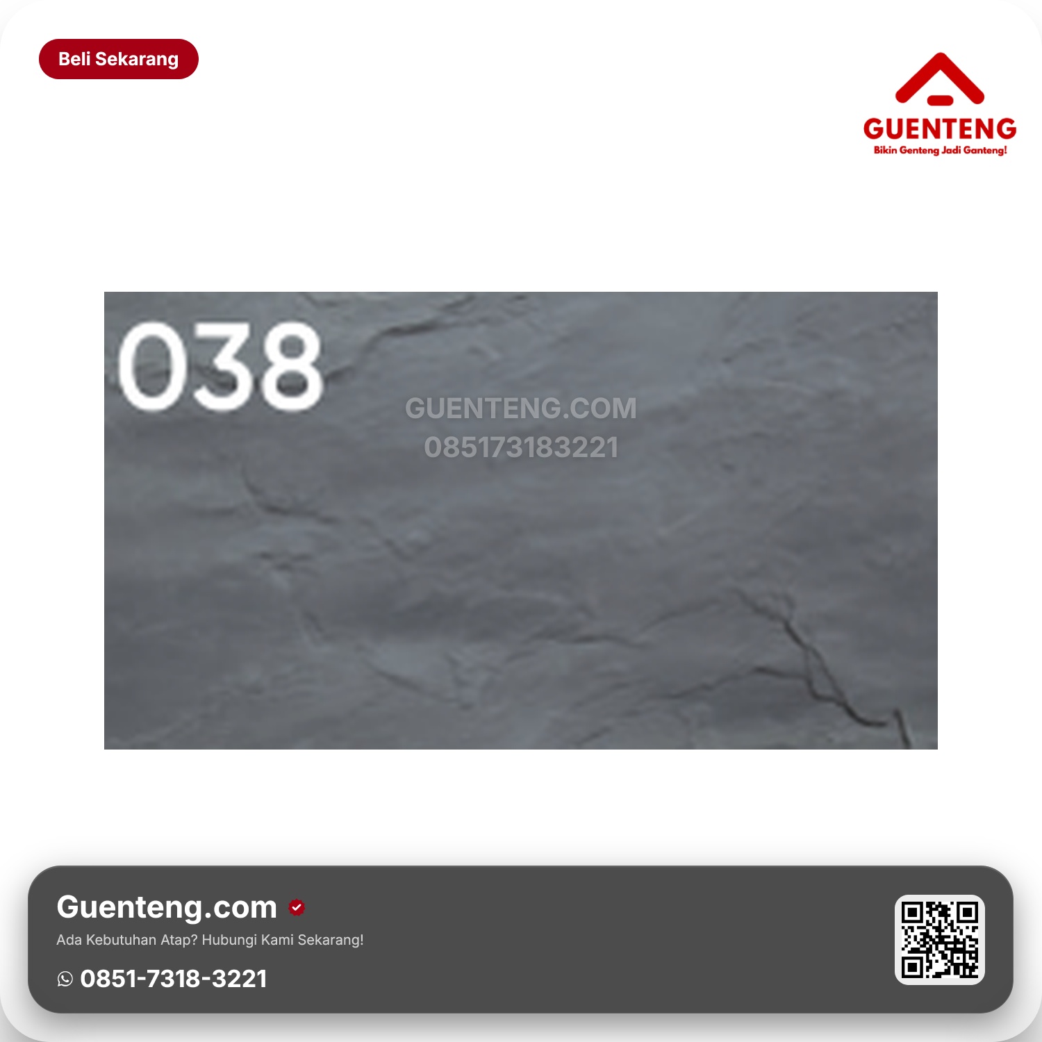 Genteng Flexitile Slate 038 (600x300mm)
