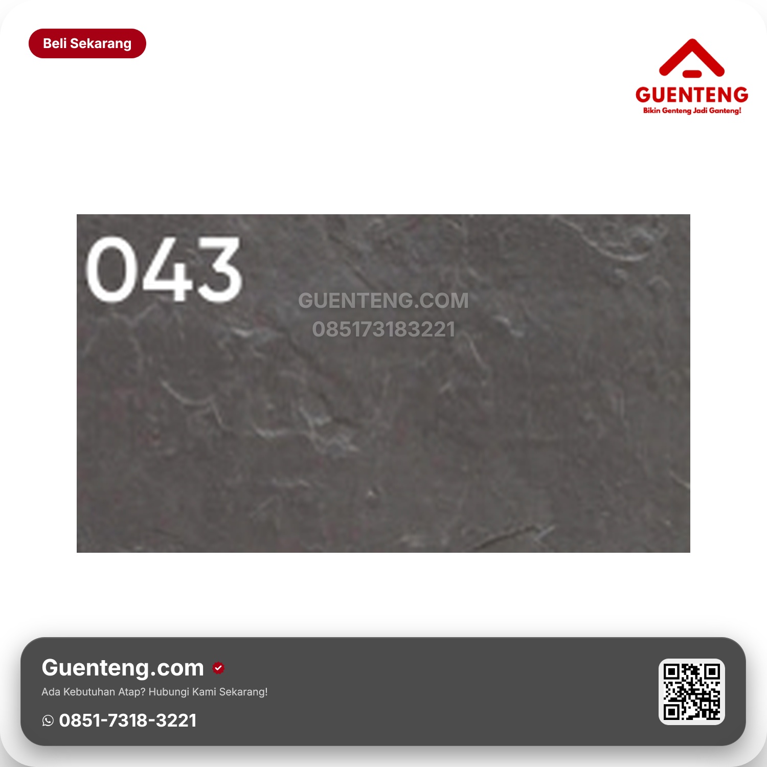 Genteng Flexitile Slate 043 (600x300mm)