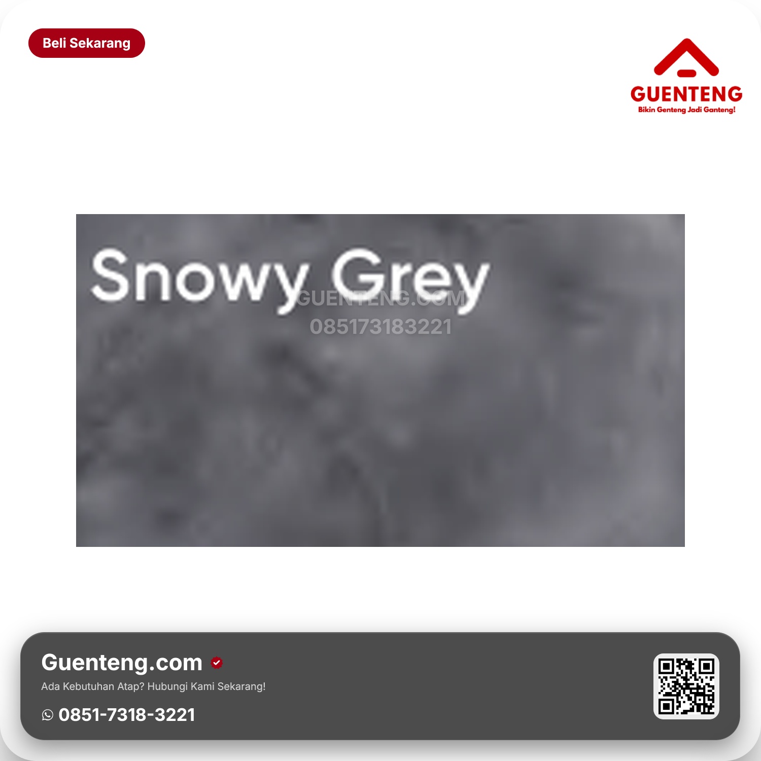 Genteng Flexitile Slate Deco Snowy Grey (1200x600mm)
