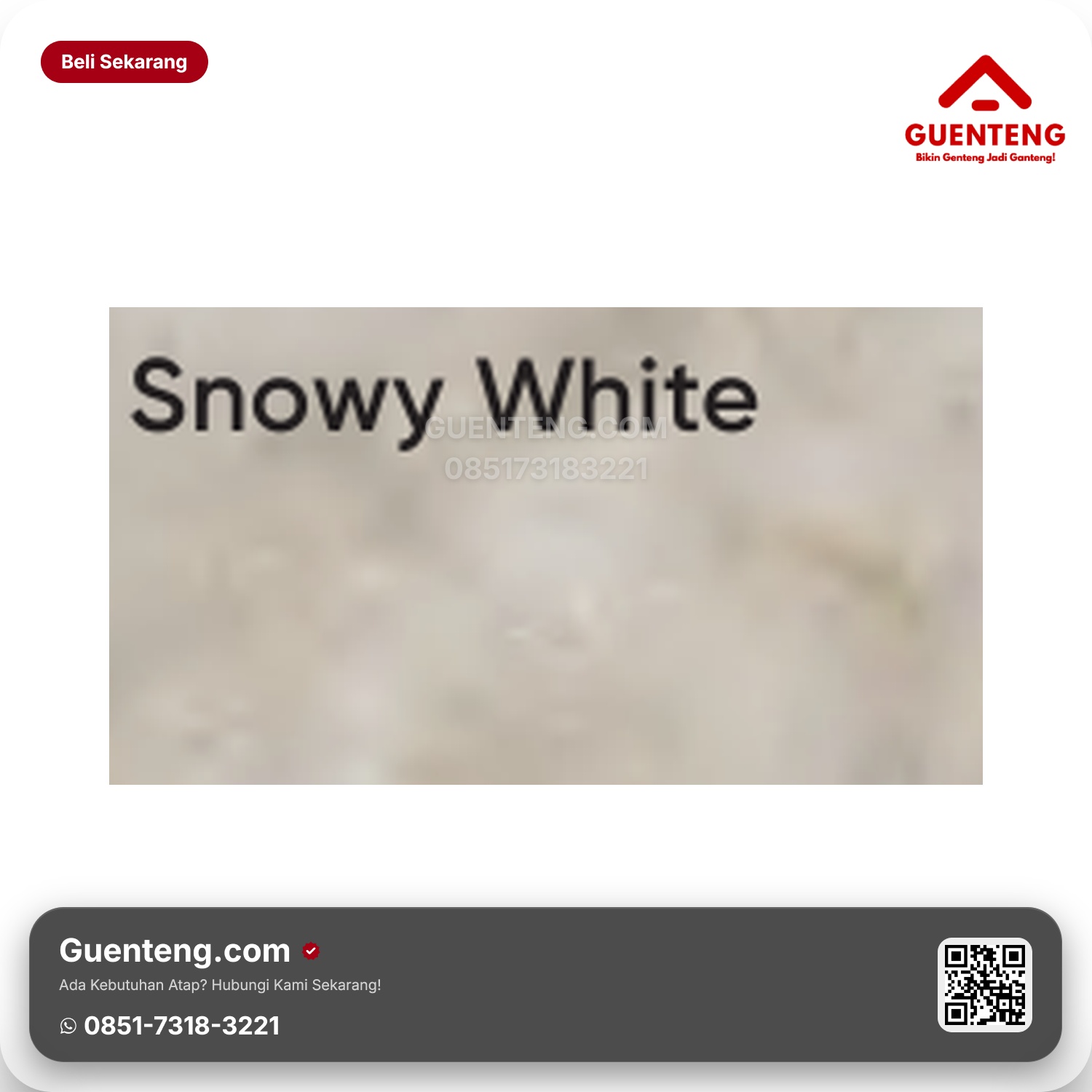 Genteng Flexitile Slate Deco Snowy White (1200x600mm)
