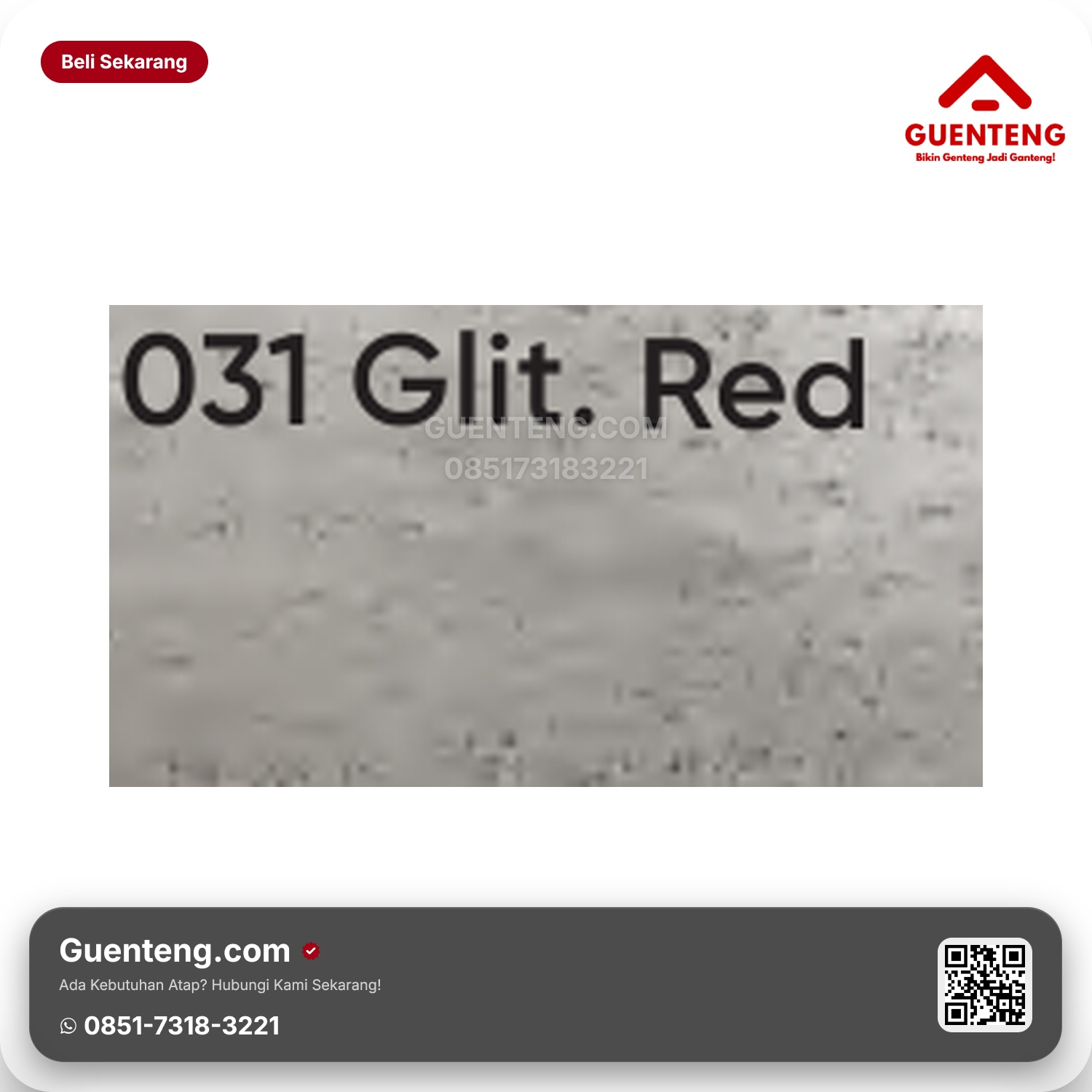 Genteng Flexitile Travertine 031 Glit. Red (1200x600mm)