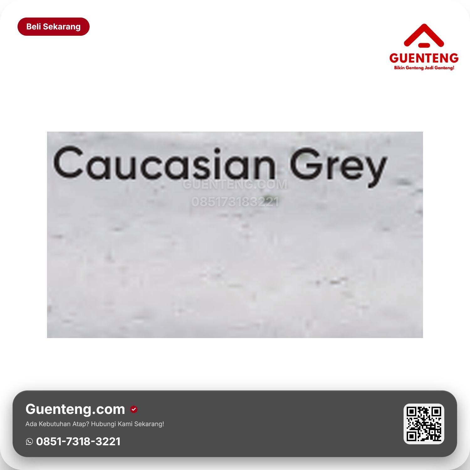 Genteng Flexitile Travertine Deco Caucasian Grey (1200x600mm)