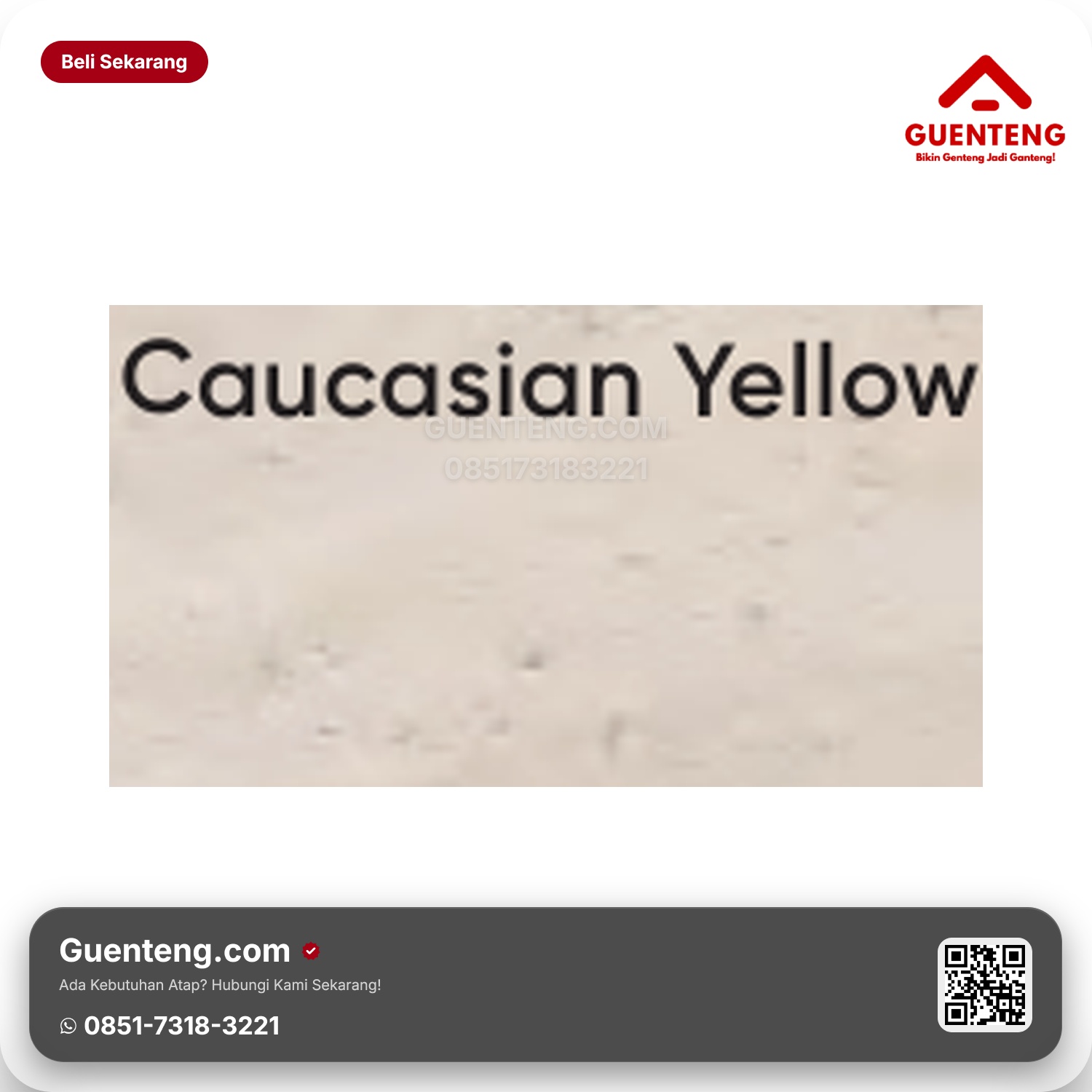 Genteng Flexitile Travertine Deco Caucasian Yellow (1200x600mm)