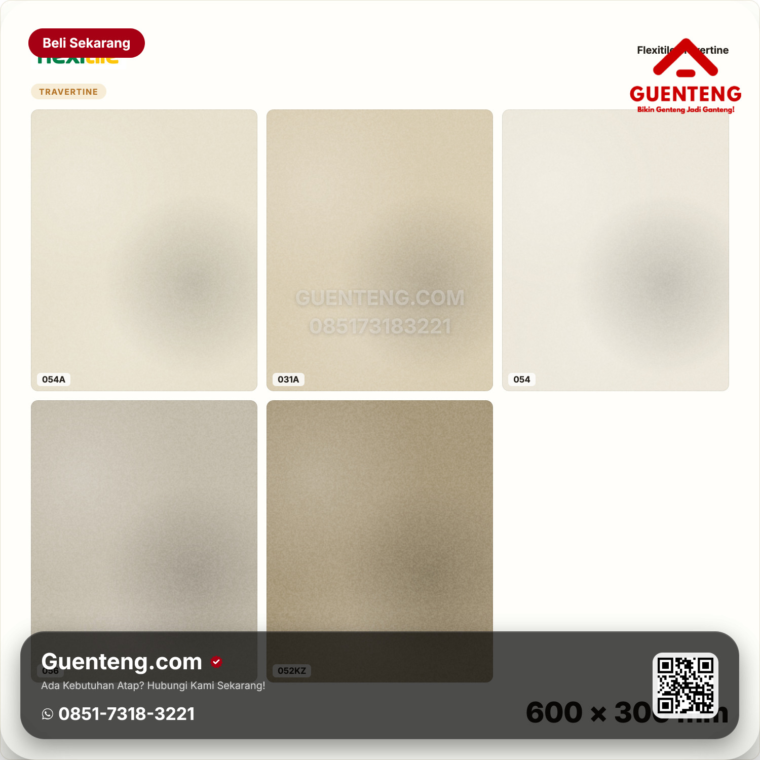 Genteng Flexitile Travertine 054A, 031A, 054, 056, 052KZ