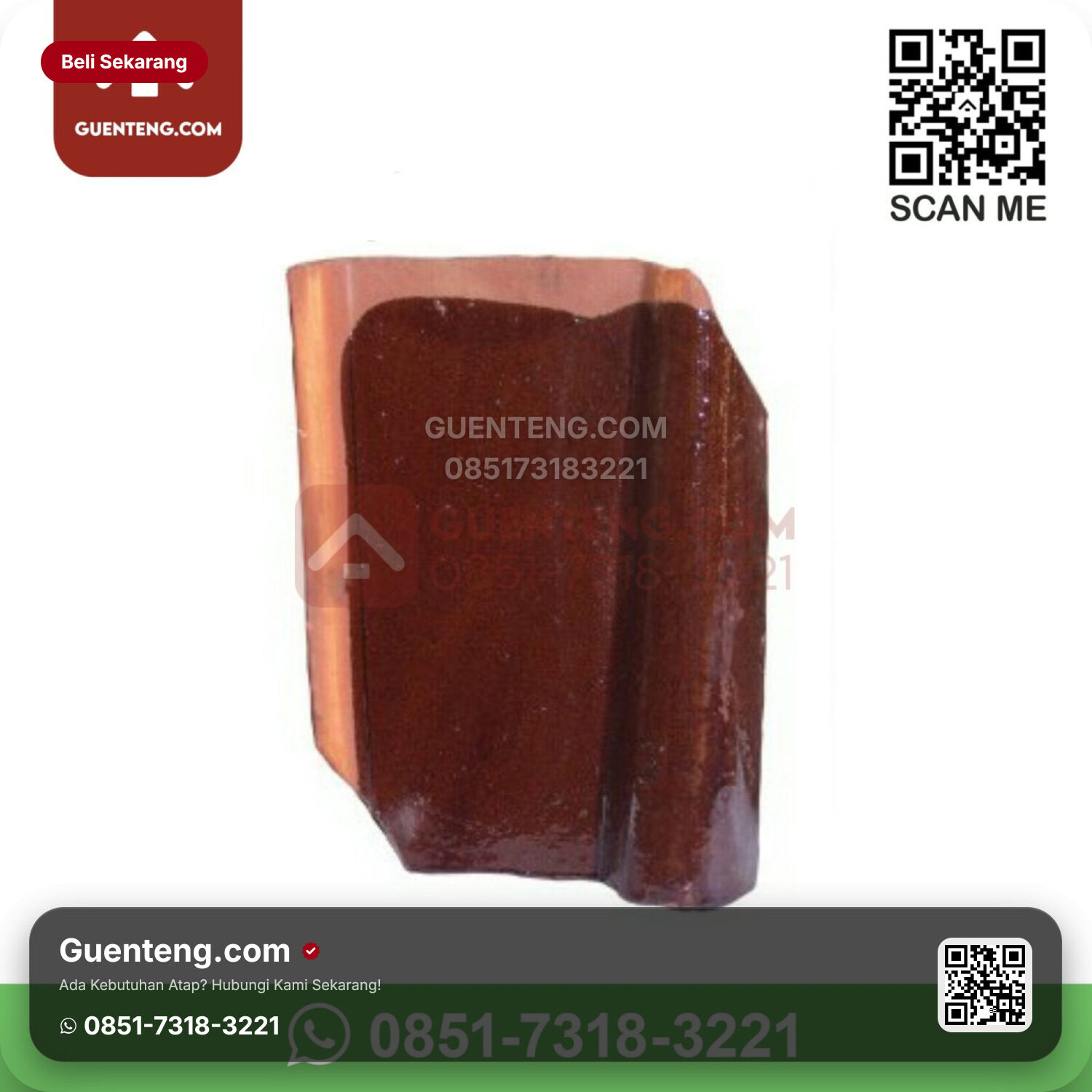 Genteng Tanah Liat Genteng Utama Genteng Jatiwangi Tanah Liat Plentong Warna Glazur Brown