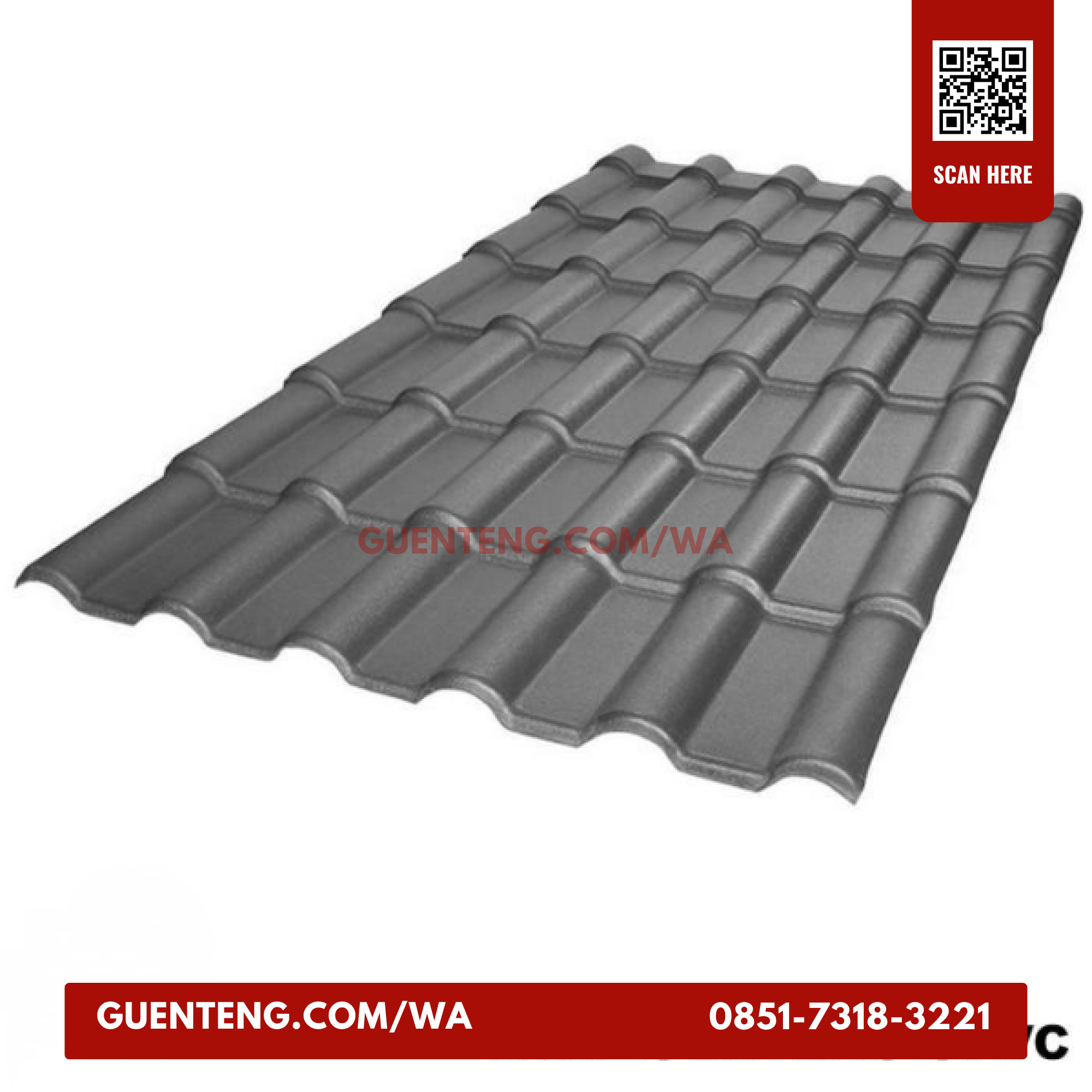 Top Ridge Atap Genteng uPVC Sunpro Roof Tile Hitam