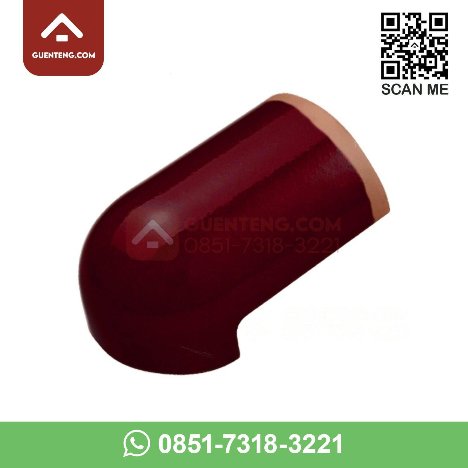 Ujung Jurai KE 6 Kanmuri Espanica Warna Maroon – Merah Marun ujung jurai ke 6 aksesoris genteng keramik kanmuri espanica warna maroon merah marun