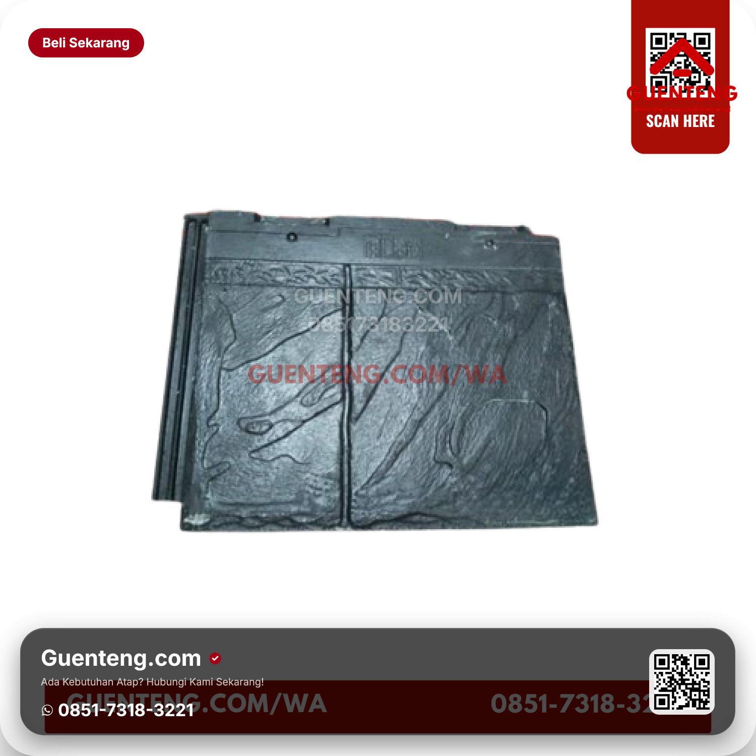 Genteng Beton HMD Urat Batu