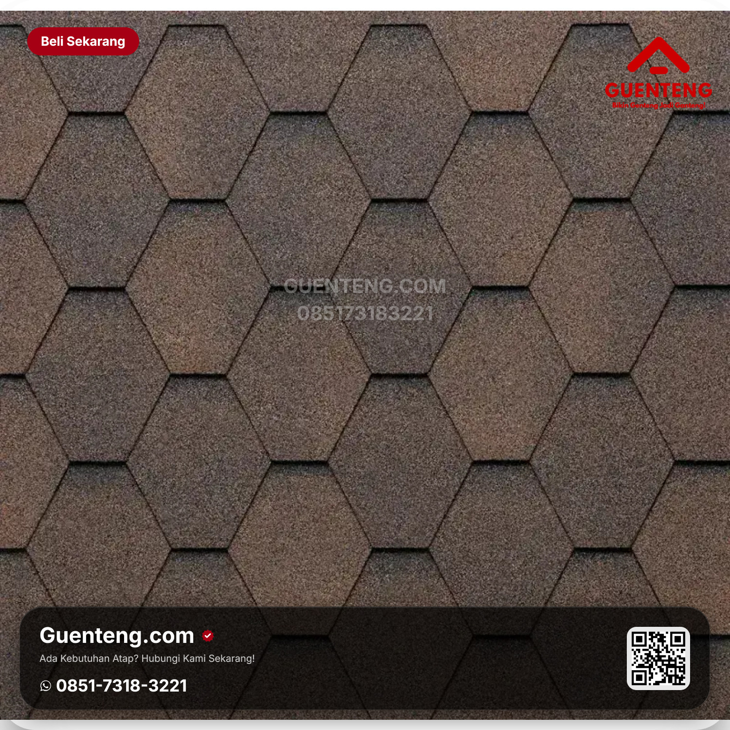 Eco Roof Hexagonal - 239 Shaded Brown