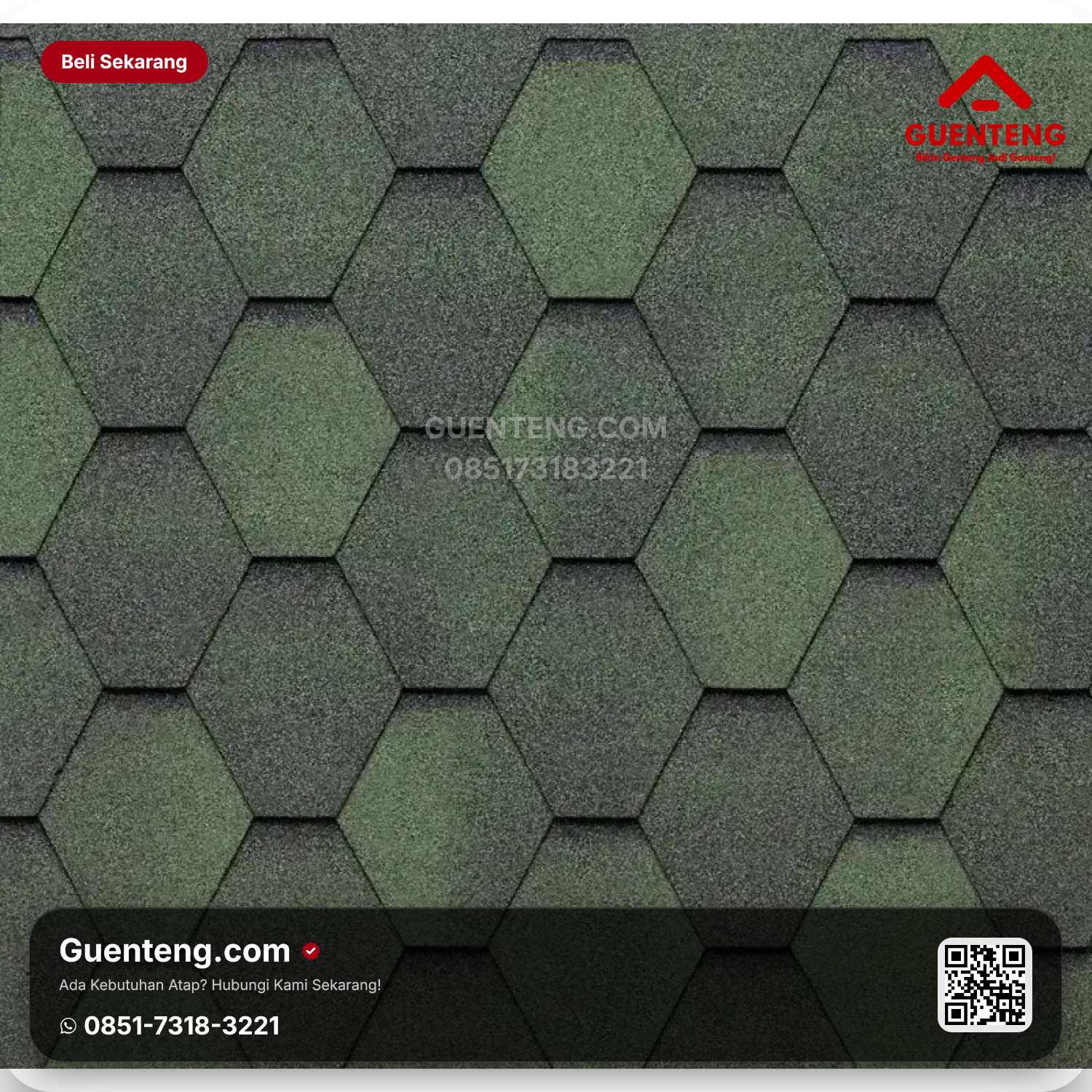 Eco Roof Hexagonal - 279 Shaded Green