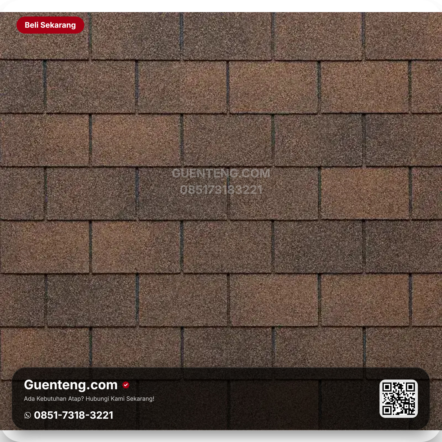 Top Shingles Rectangular - 434 Shaded Brown