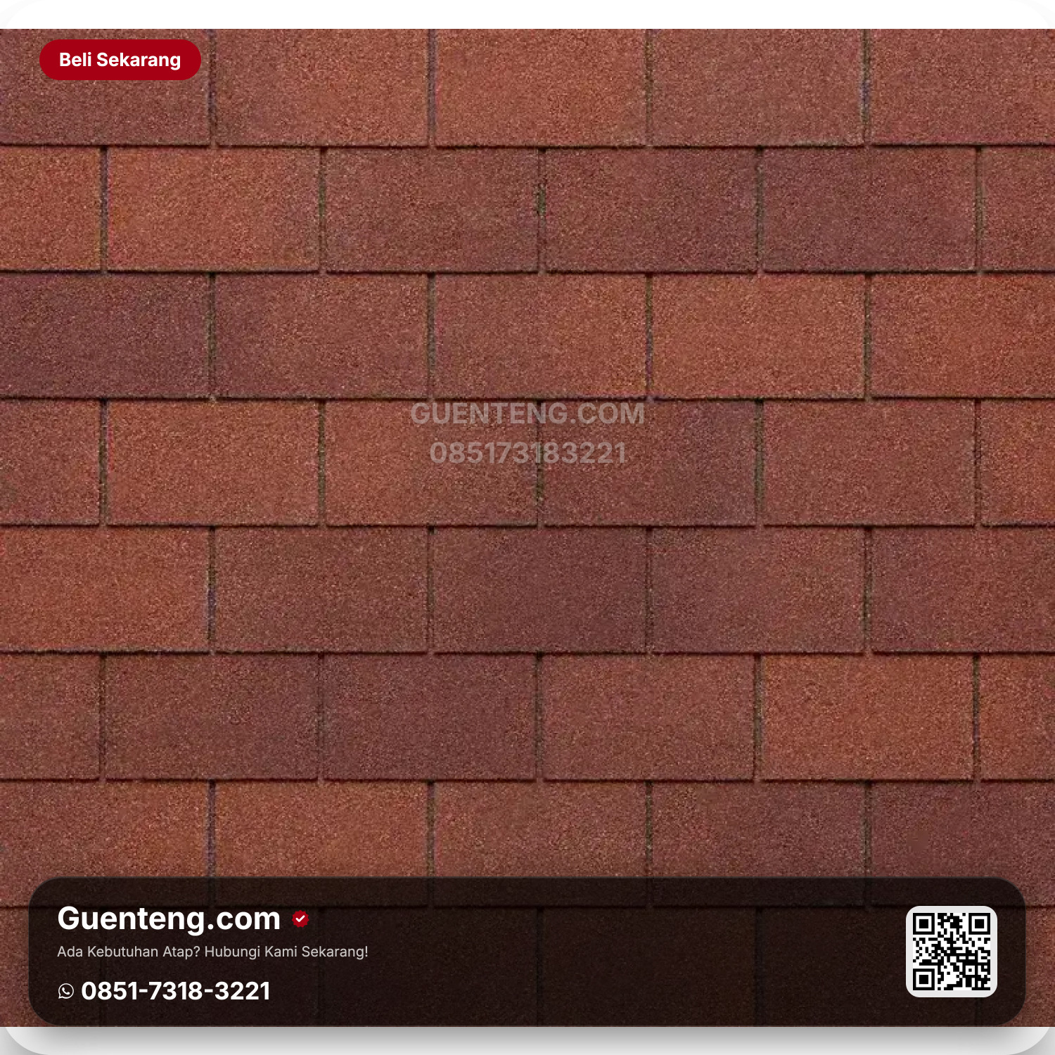 Top Shingles Rectangular - 507 Shaded Red