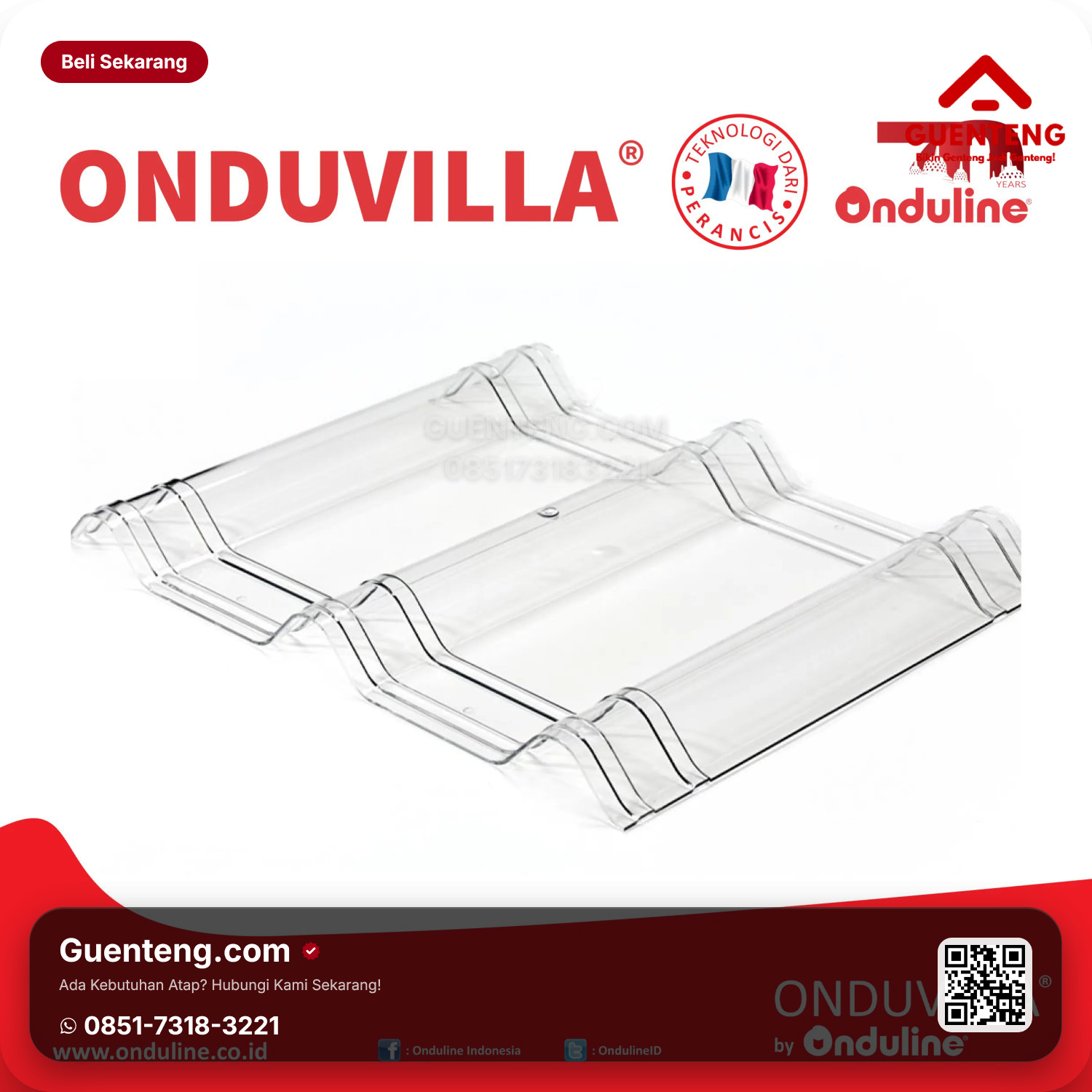 Onduvilla Clear Tile Genteng Transparan