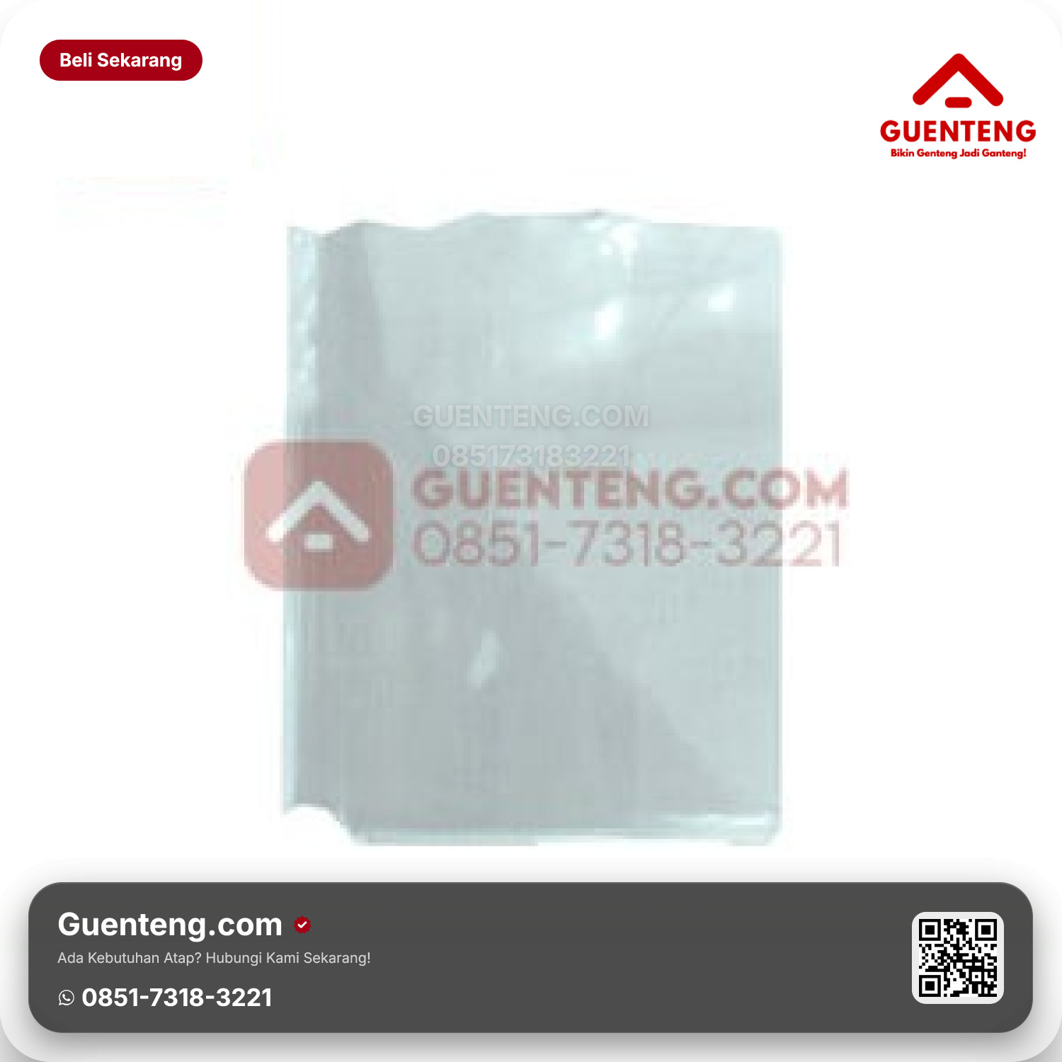 Genteng Kaca Beton Full Flat Vertikal 5 mm