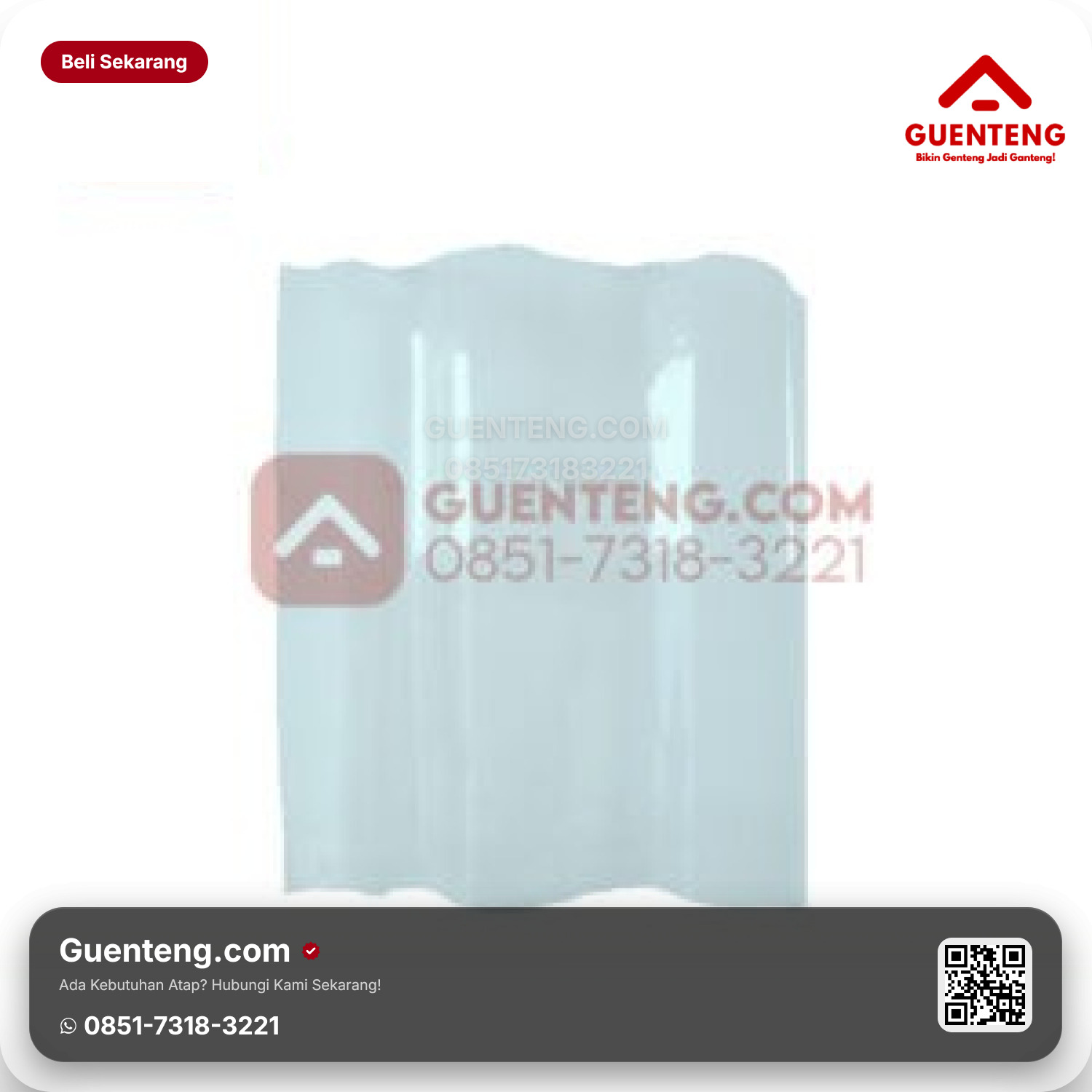 Genteng Kaca Elebana (Monier / Mutiara) 5 mm