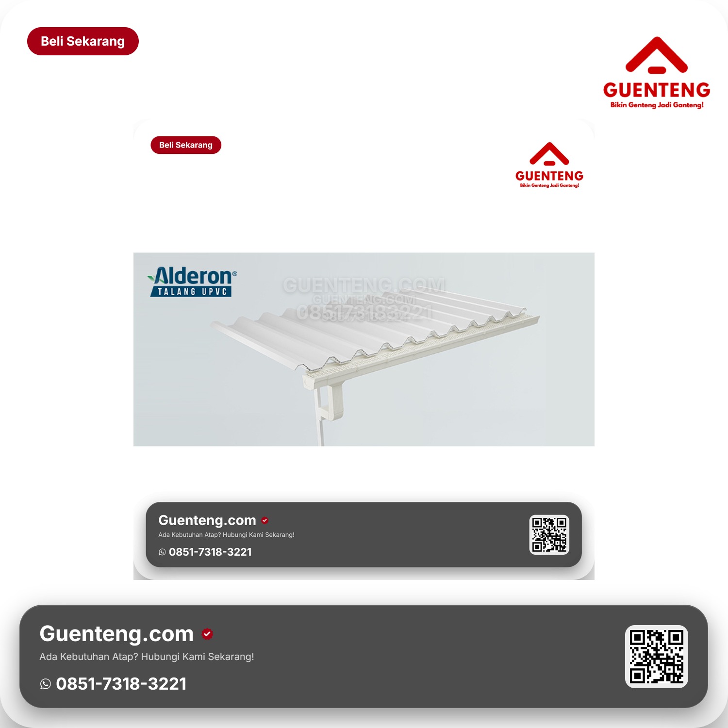 Talang Air uPVC Alderon Persegi Premium