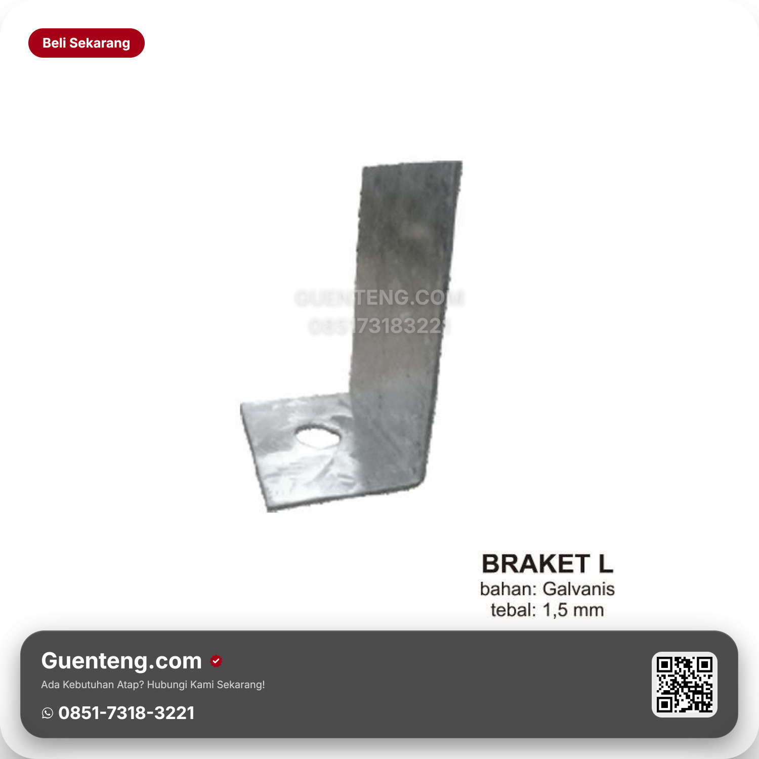 Bracket L TASO 1.55 x 60 x 150 mm D10