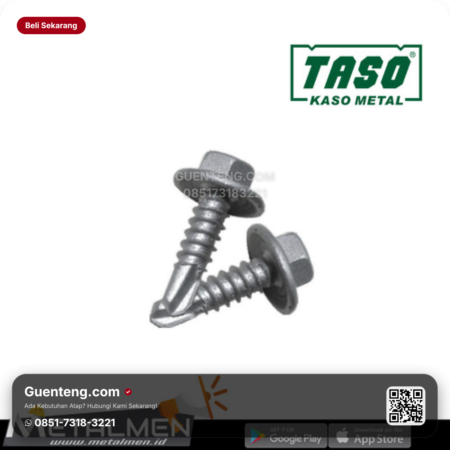 Sekrup SDS Hex 10-16x16 Genteng Metal