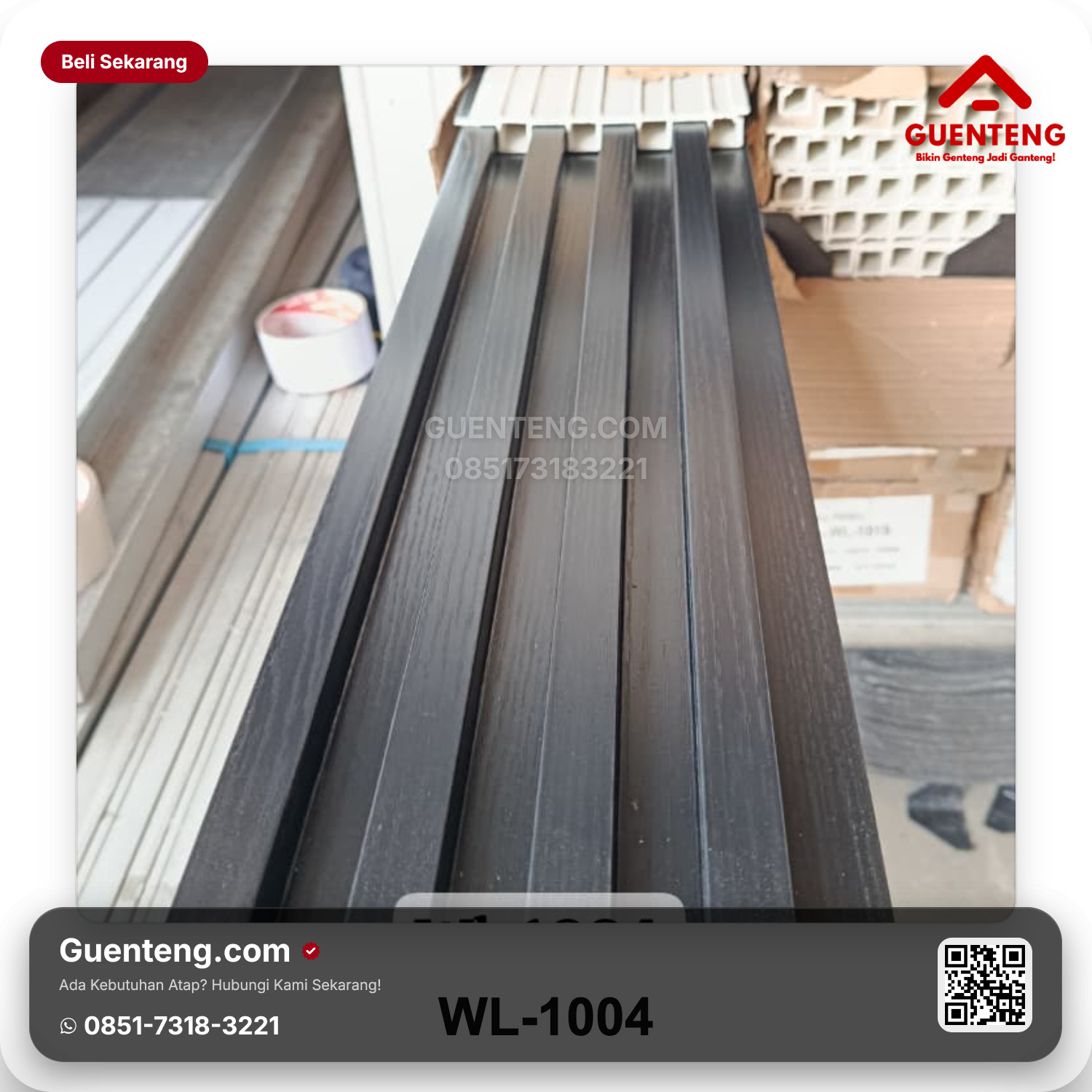 WPC Wall Panel WL-1004 Teak Wood (2.9m)