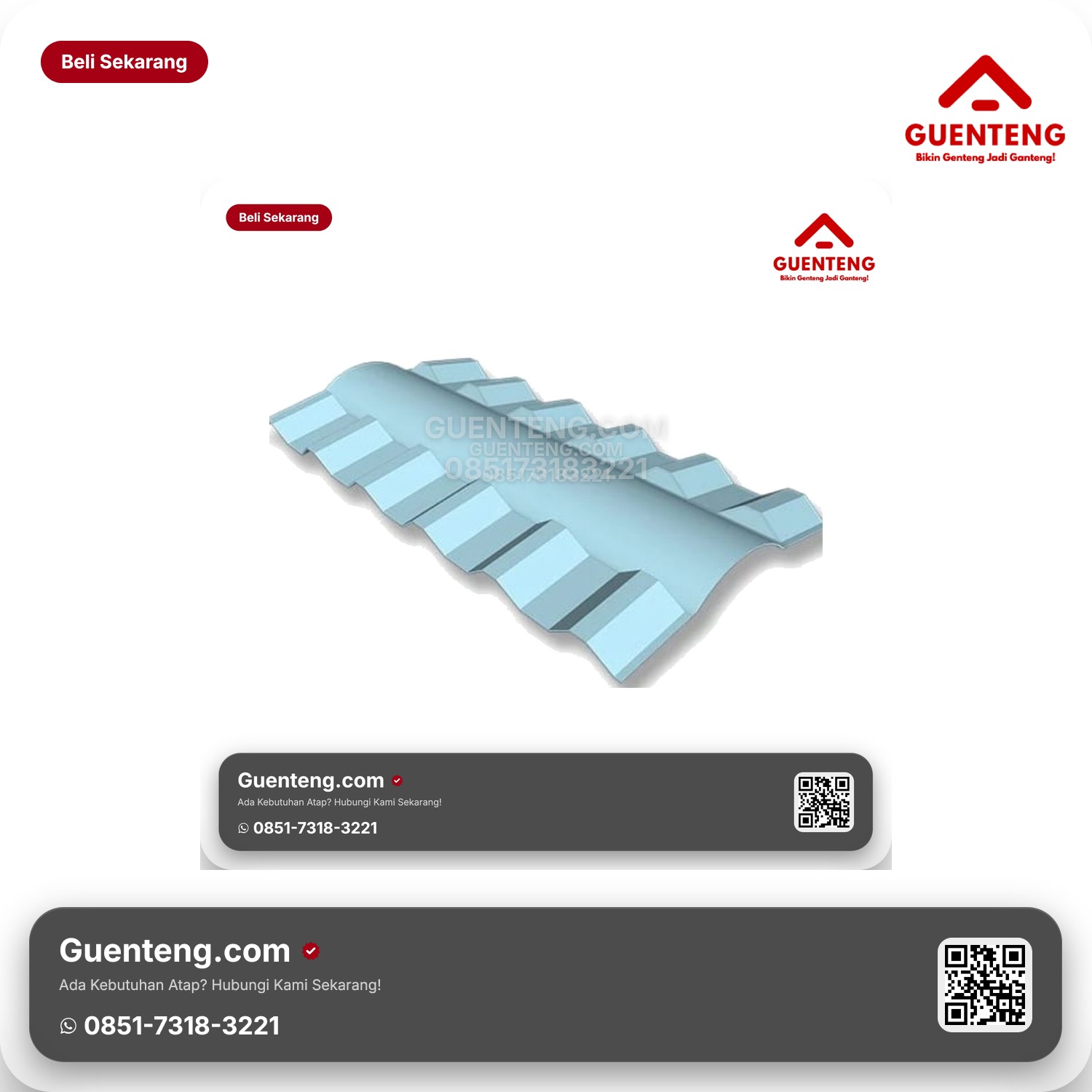 Nok Alderon Top Ridge 830 (Wuwungan uPVC)