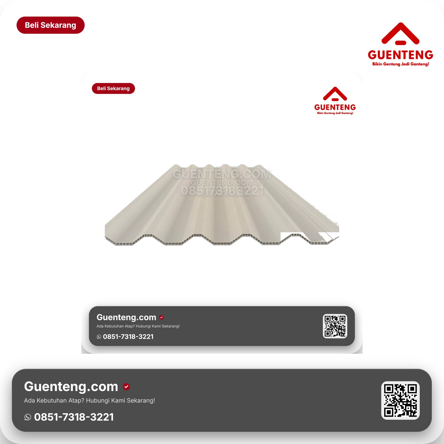 Alderon Twinwall 830 Semi Translucent (Tembus Cahaya 20%)