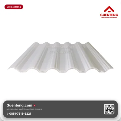 Atap uPVC Holodeck 12mm ASA Translucent 35% (Efektif 78cm)